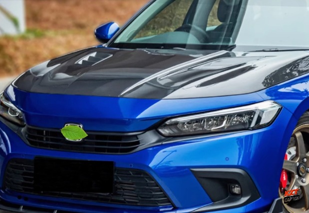 For Honda Civic FE FL Hatchback Sedan 2023-24 Carbon MG Style Front Cooling Hood