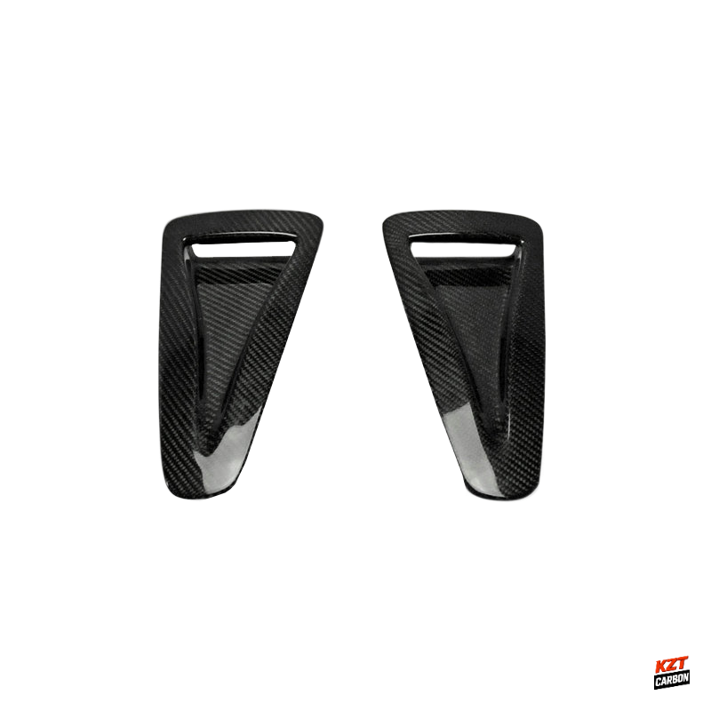 For Nissan R35 GTR 2008-2023 KZ Carbon Fiber Front Hood Bonnet Vents Ducts Pair
