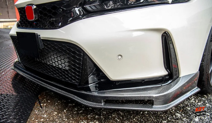 For Honda Civic Type R FL5 23-24 Carbon Fiber KZA Style Front Bumper Lip