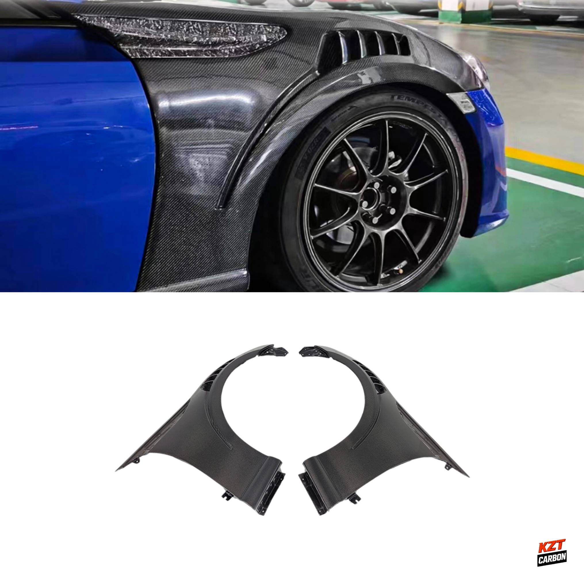For Toyota GT86 FT86 BRZ 2012-20 Coupe ADL Style Carbon Vented Front Fender Pair
