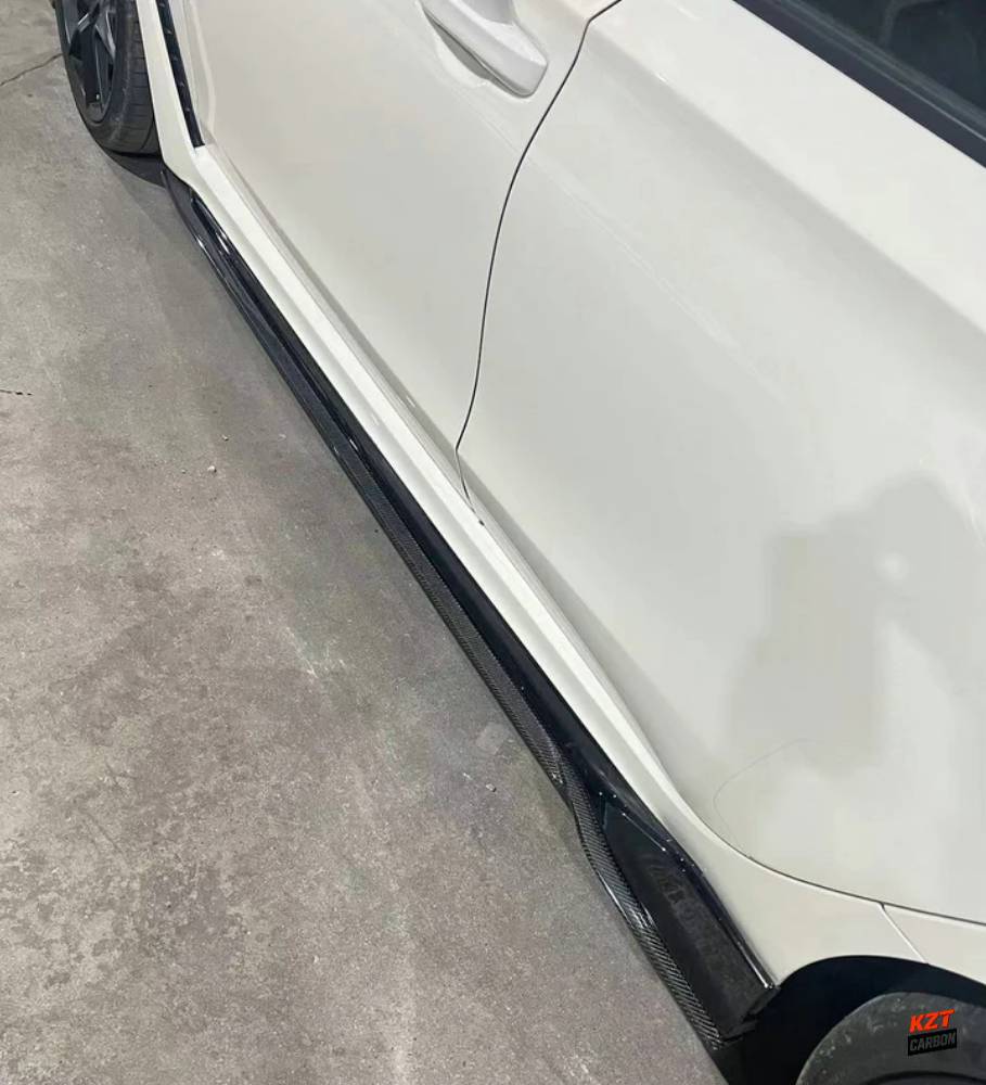 For Honda Civic Type R FL5 23-24 Carbon KZ Style Side Skirts Extensions Pair
