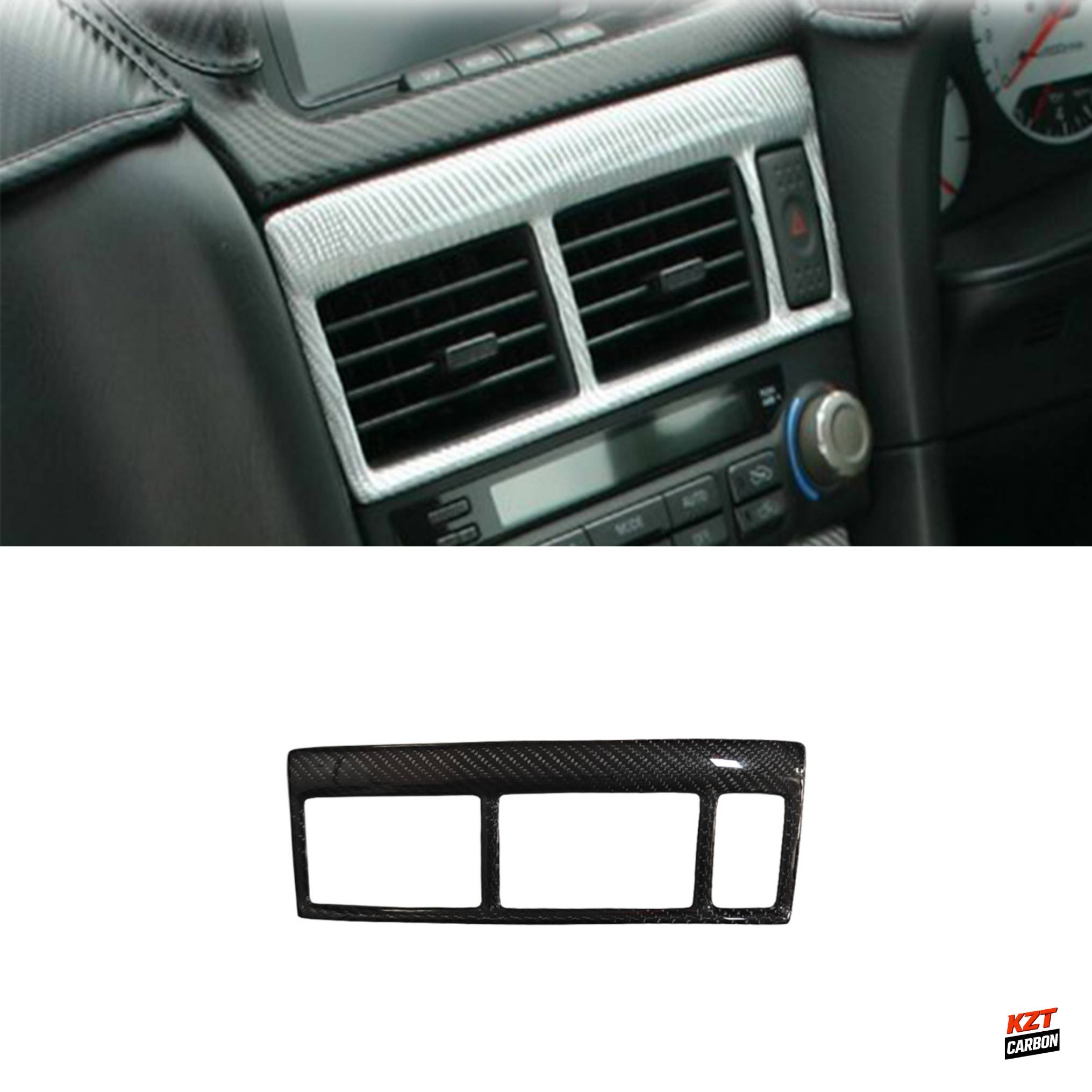 For Nissan Skyline R34 GTR (RHD only) Carbon Fiber Air Con Surround Stick on