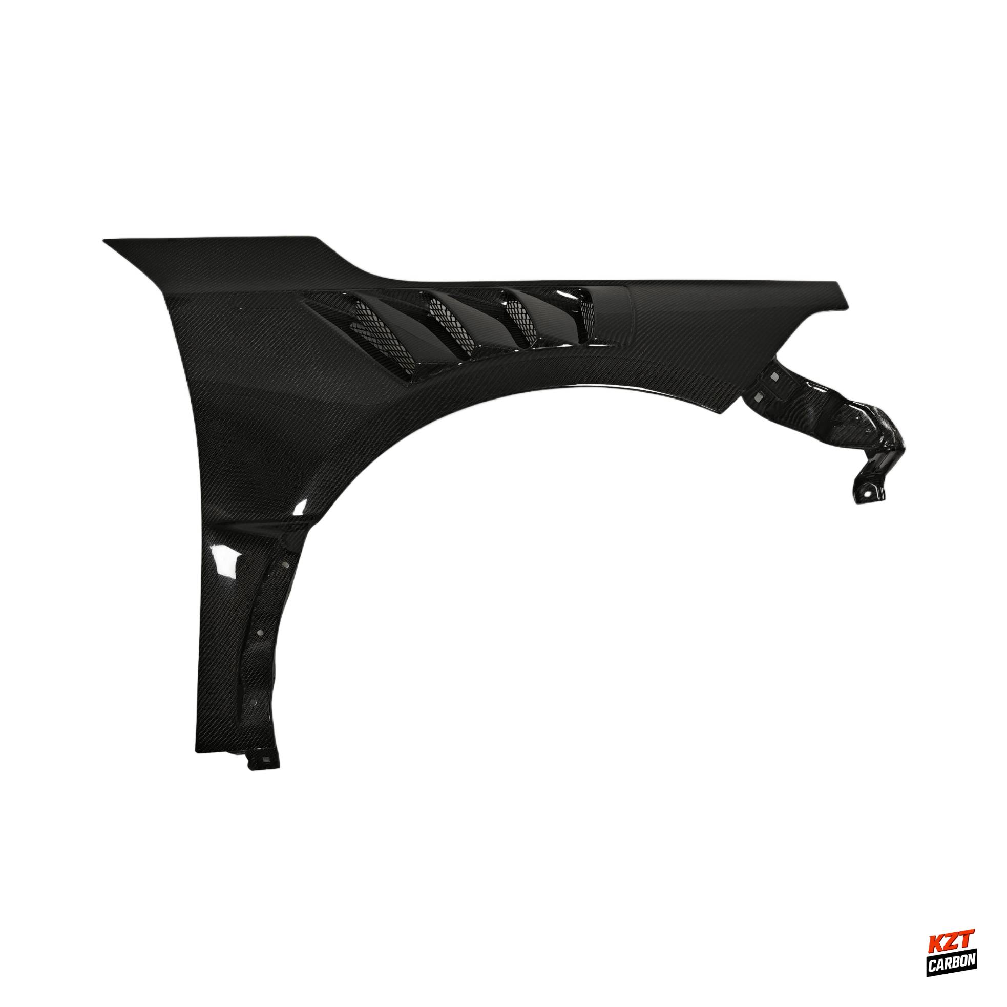 For Honda Civic Type R FL5 KZ Style Carbon Fiber Cooling Vented Front Fender 2pc