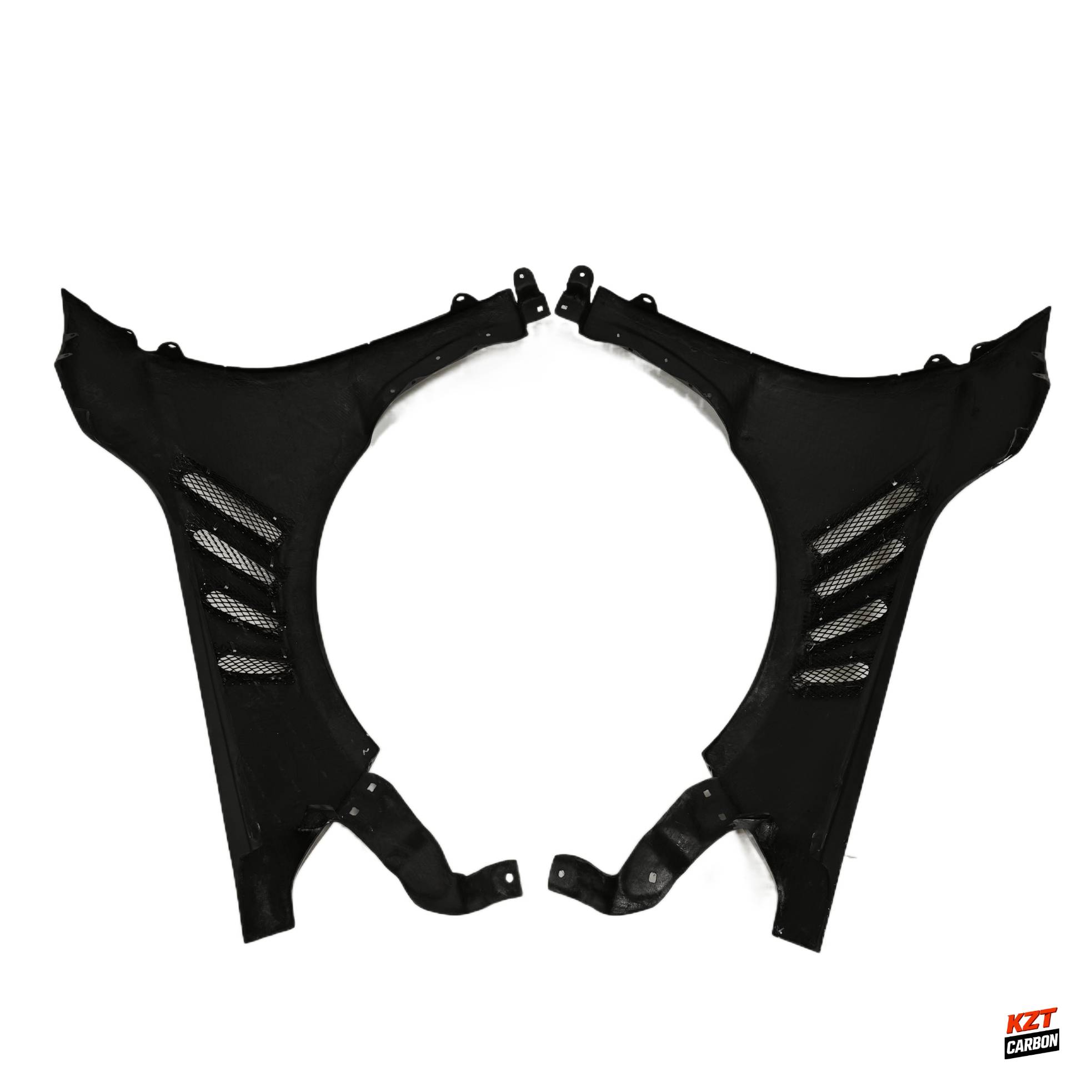 For Honda Civic Type R FL5 KZ Style Carbon Fiber Cooling Vented Front Fender 2pc