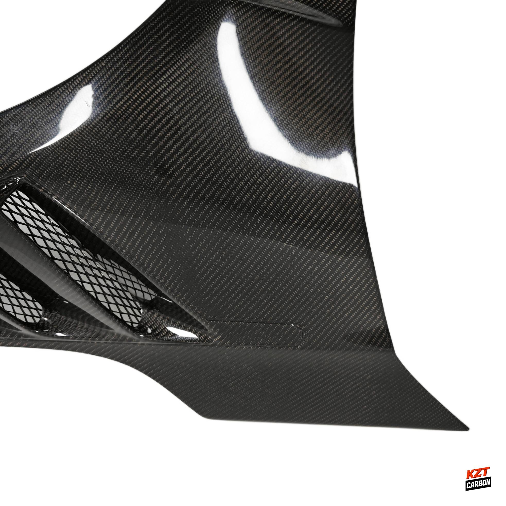 For Honda Civic Type R FL5 KZ Style Carbon Fiber Cooling Vented Front Fender 2pc
