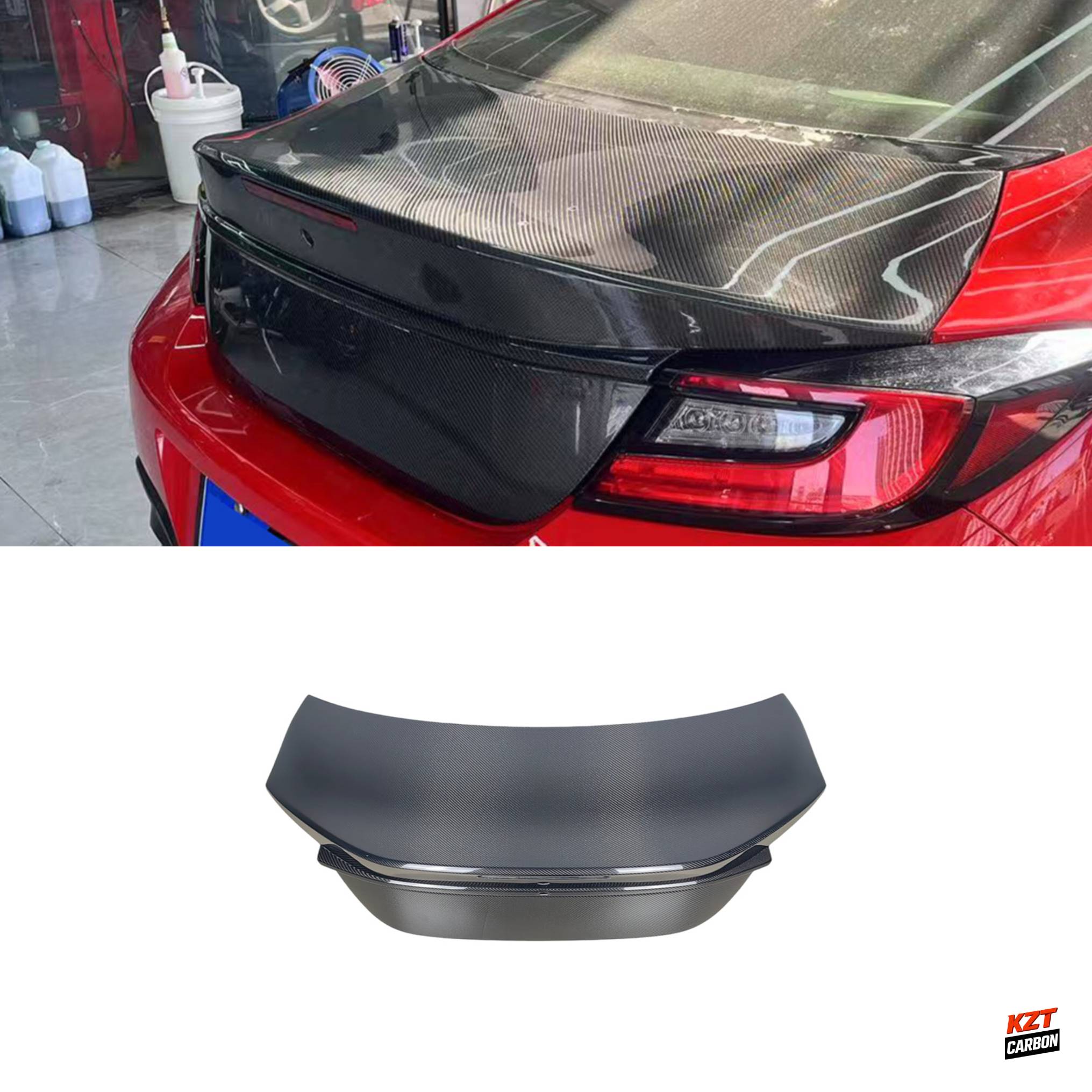 For Toyota GR86 ZN8 BRZ ZD8 21-24 Carbon OE Style With Trim Backing Rear Trunk