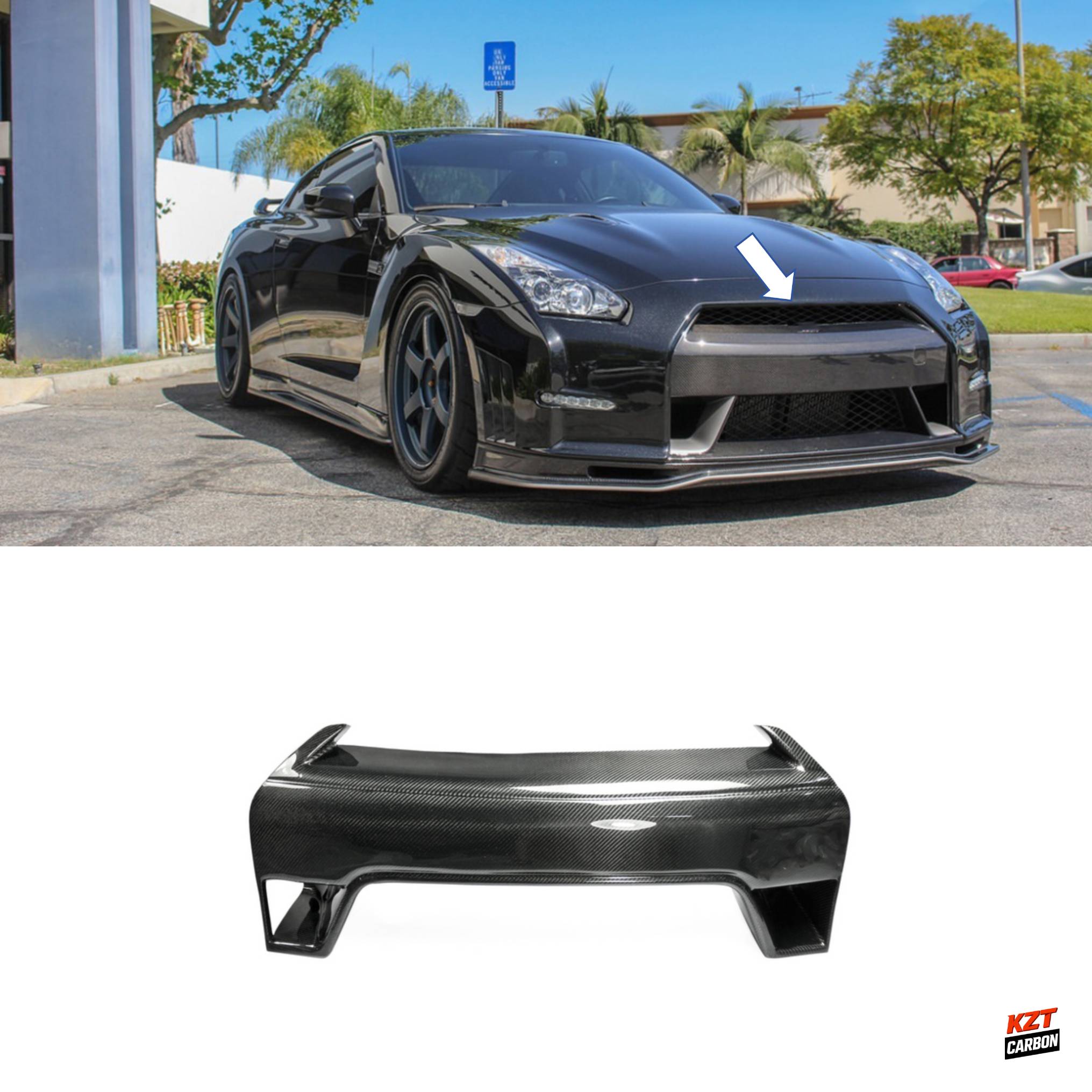 For R35 GTR 2013 On front bumper nose cover