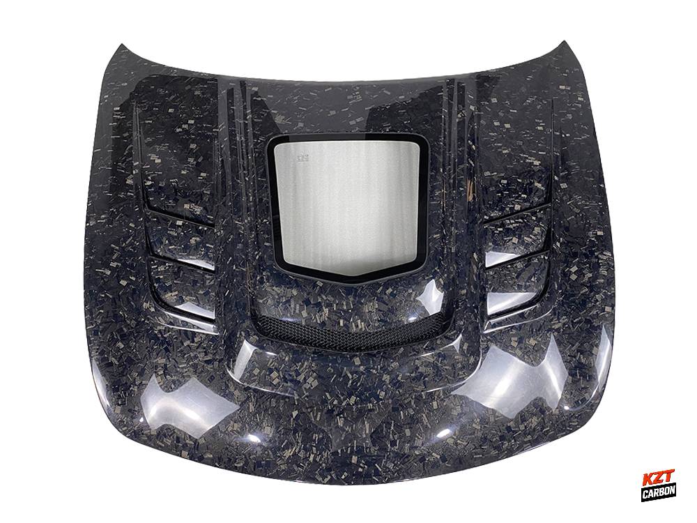 For Infiniti G37 Q40 4 Door Sedan 08-13 Forged Carbon Fiber Clear Glass Vented Front Hood