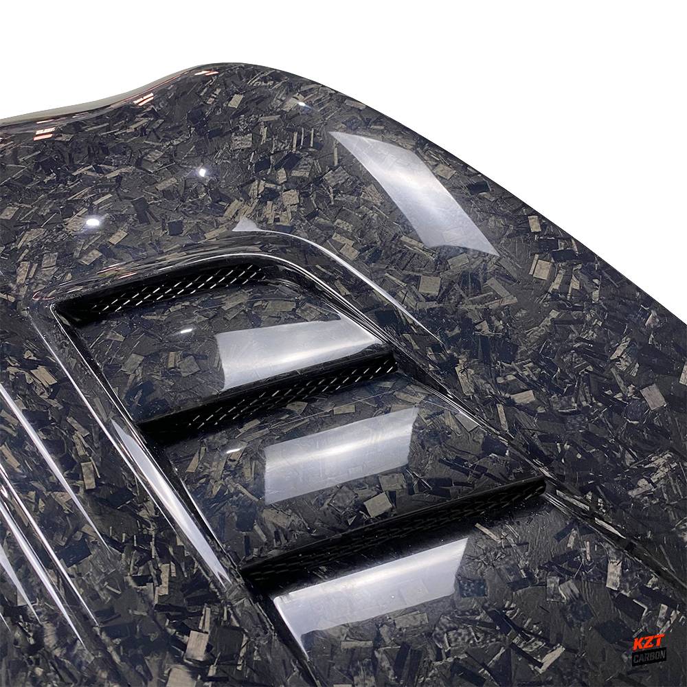 For Infiniti G37 Q40 4 Door Sedan 08-13 Forged Carbon Fiber Clear Glass Vented Front Hood