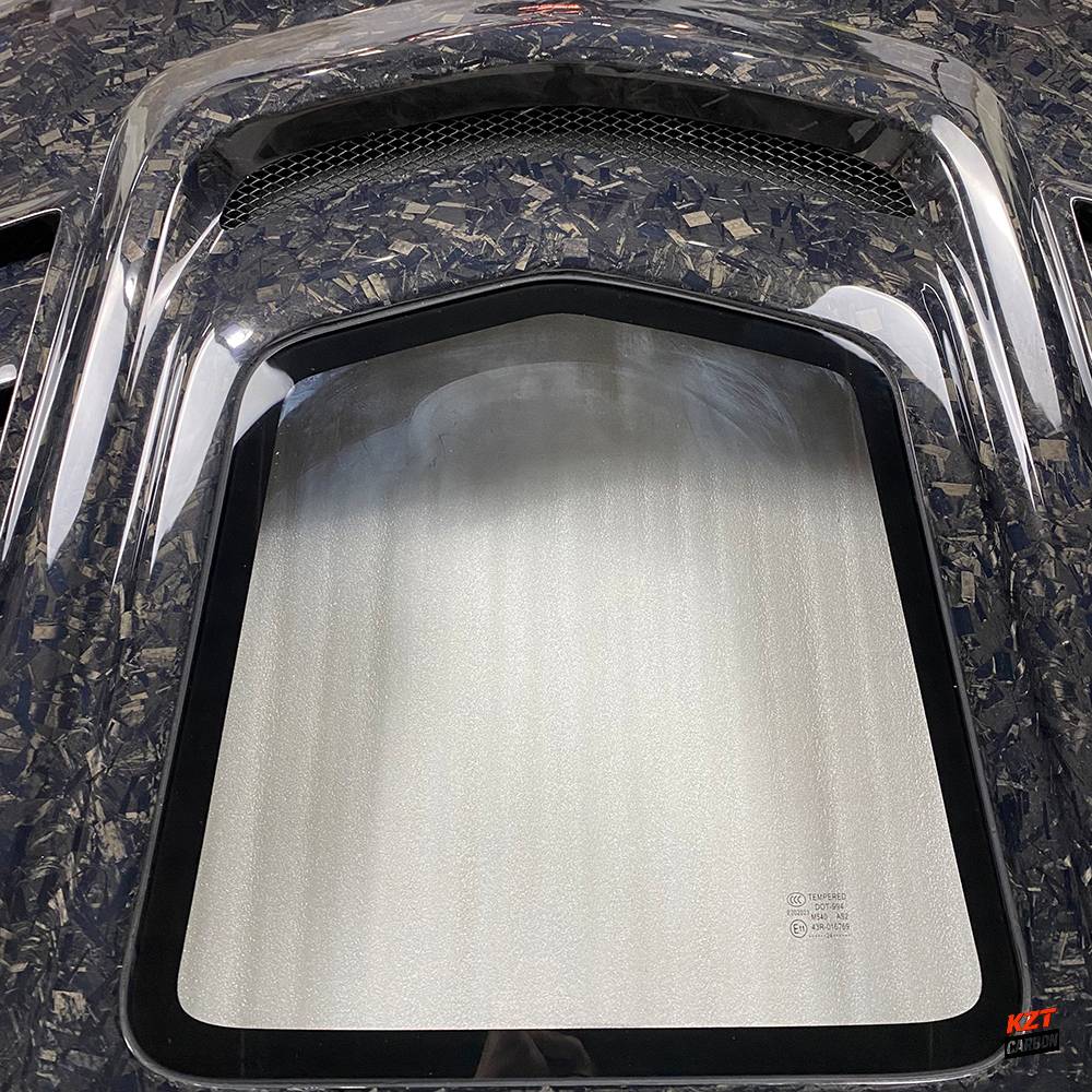 For Infiniti G37 Q40 4 Door Sedan 08-13 Forged Carbon Fiber Clear Glass Vented Front Hood