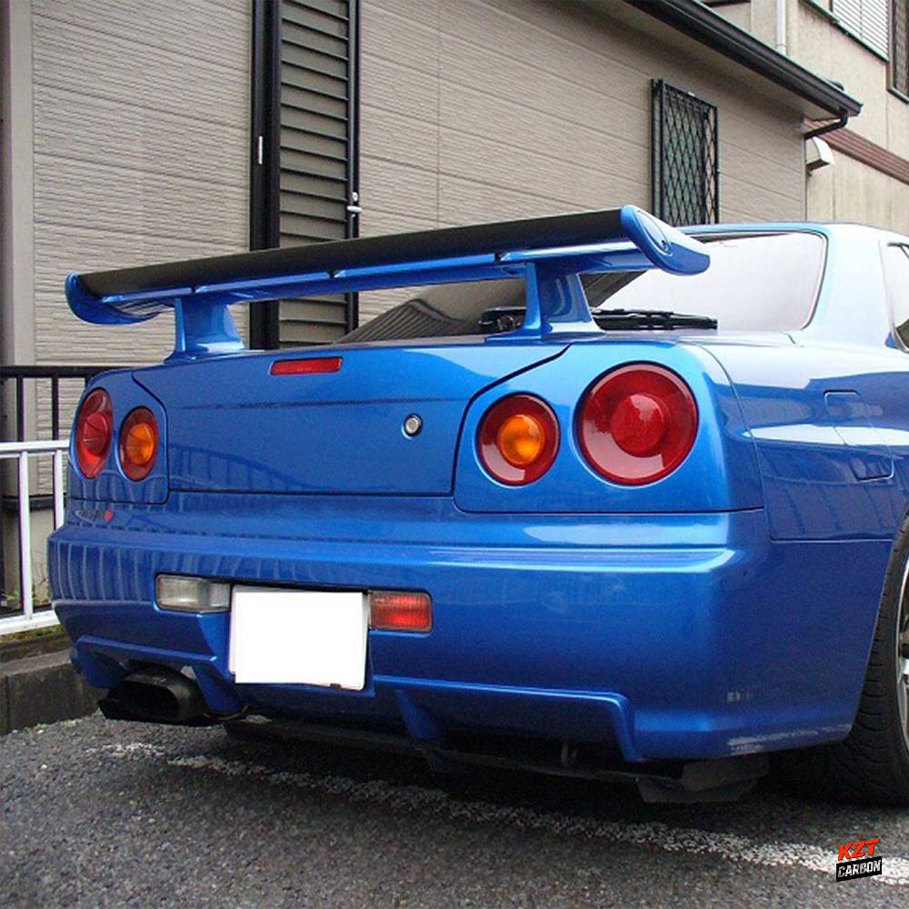 For Nissan Skyline R34 GTR NI Style Spoiler Rear Small Blade(For fiber glass OEM spoiler)