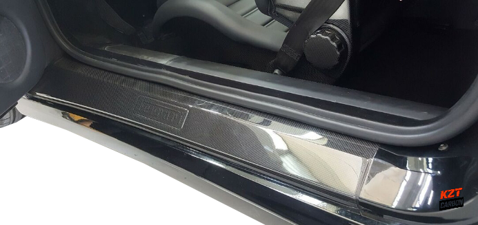 For Ferrari F430 430 2005-09 1K Plain Carbon Side Inner Door Sill Panels Cover