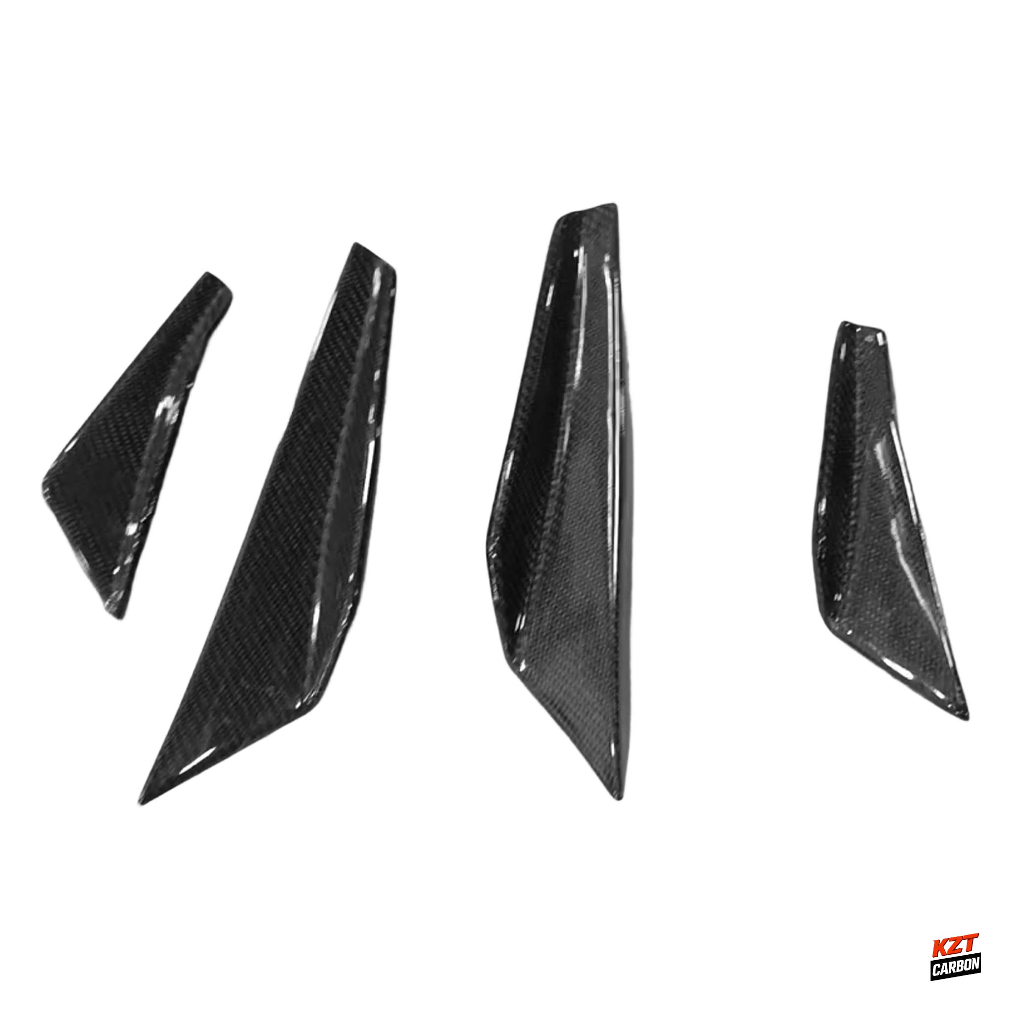 For Honda Civic Type R FL5 23-24 Carbon KZ Style Front Side Canard Splitters