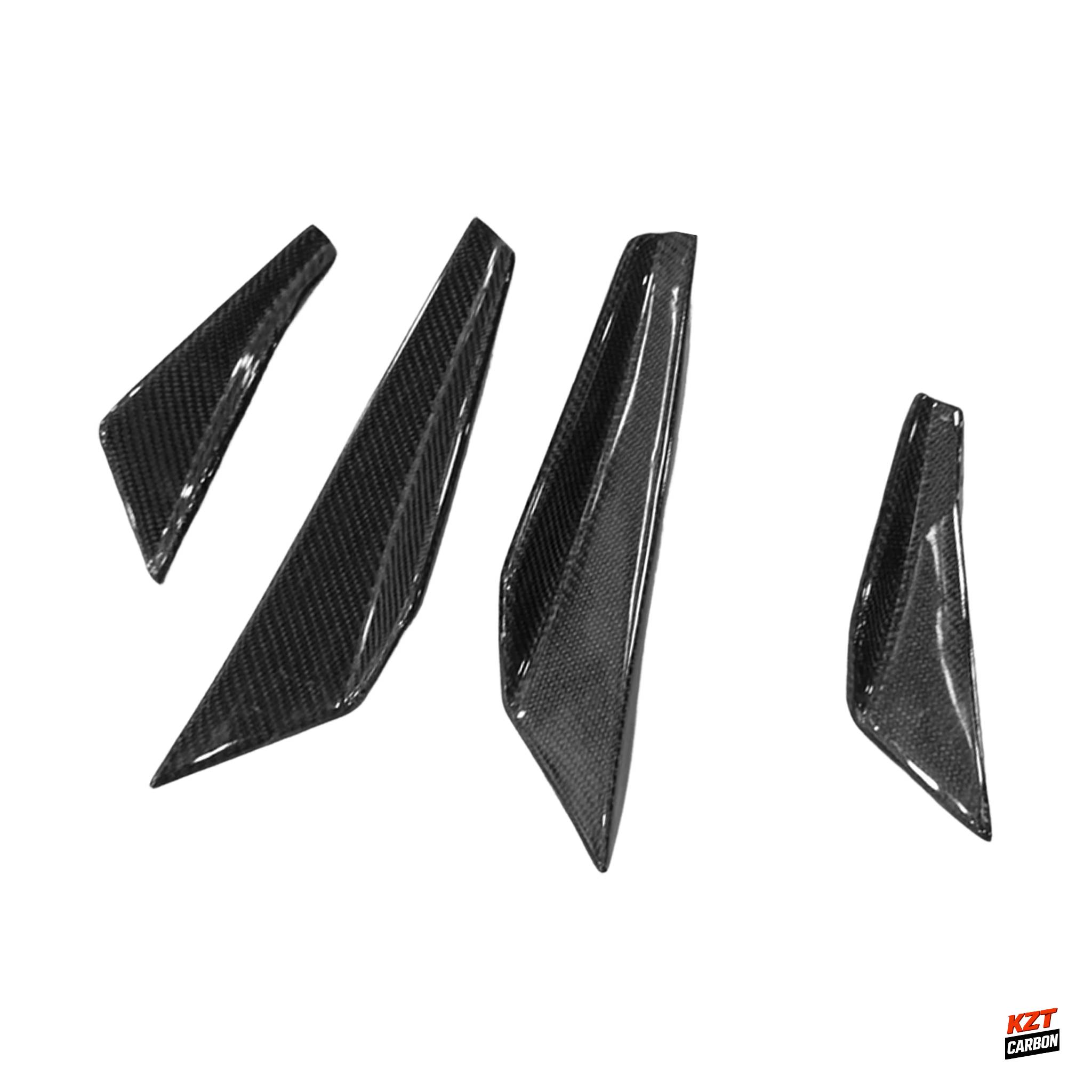 For Honda Civic Type R FL5 23-24 Carbon KZ Style Front Side Canard Splitters