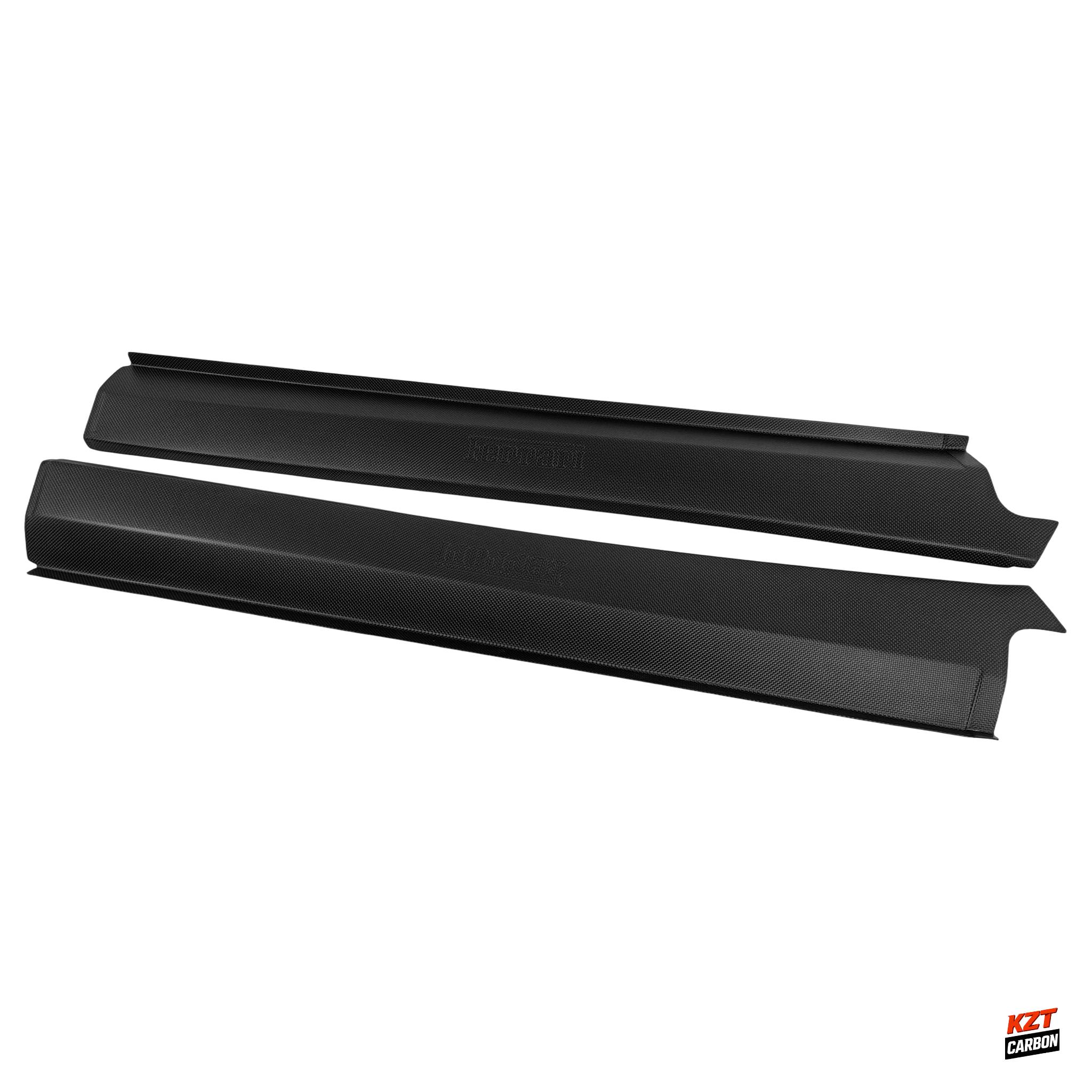 For Ferrari F430 F360 1K Plain Matte Carbon Door Sill Panel Plates W/letters
