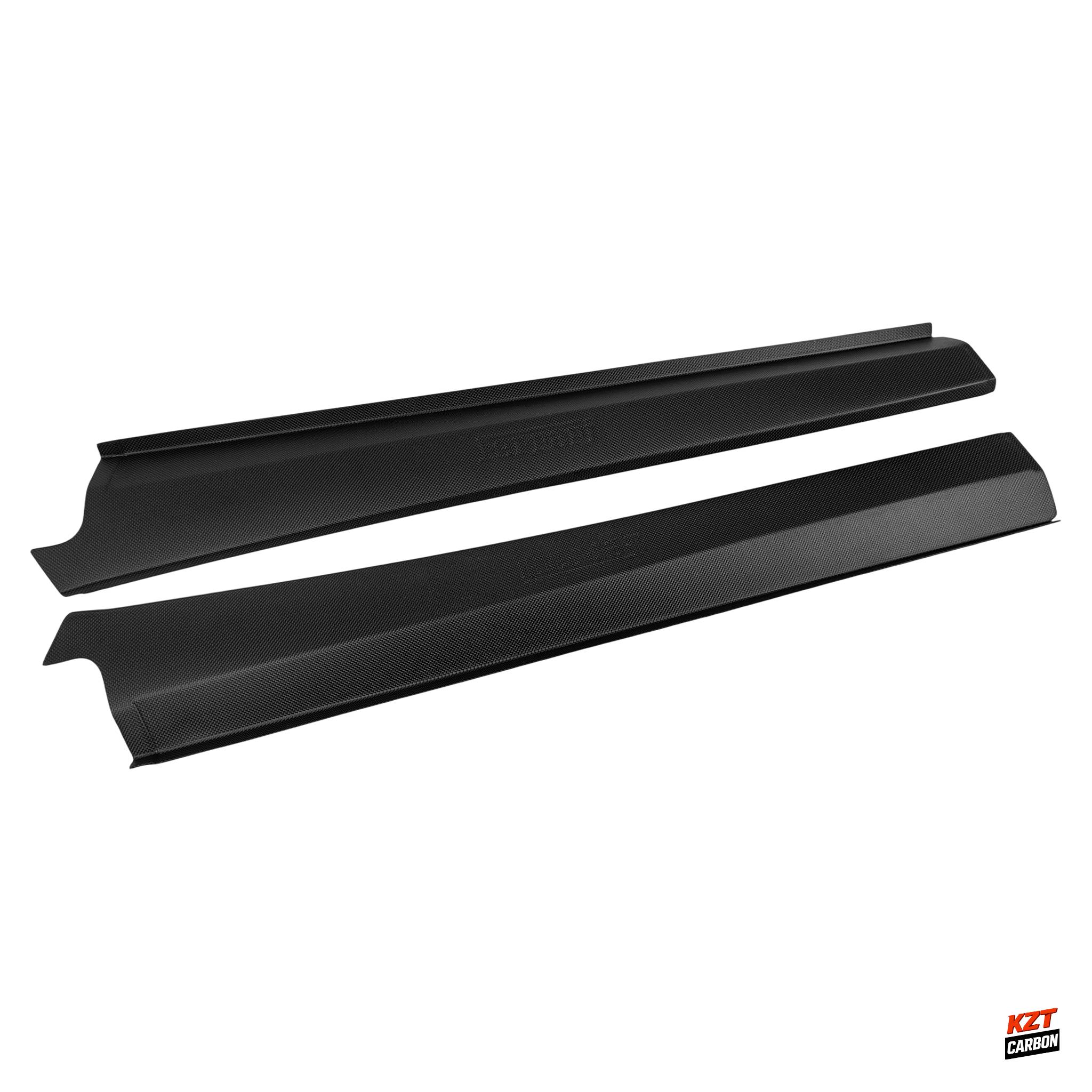 For Ferrari F430 F360 1K Plain Matte Carbon Door Sill Panel Plates W/letters