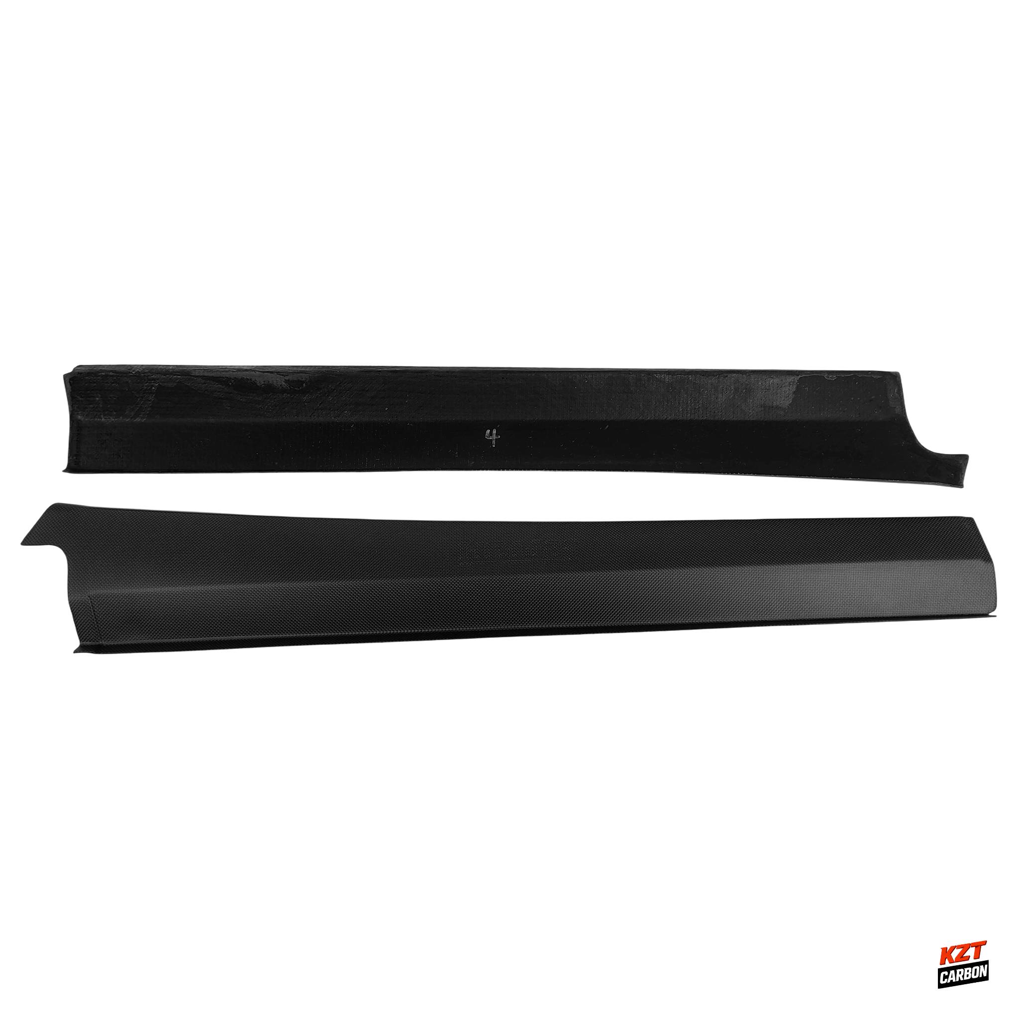 For Ferrari F430 F360 1K Plain Matte Carbon Door Sill Panel Plates W/letters