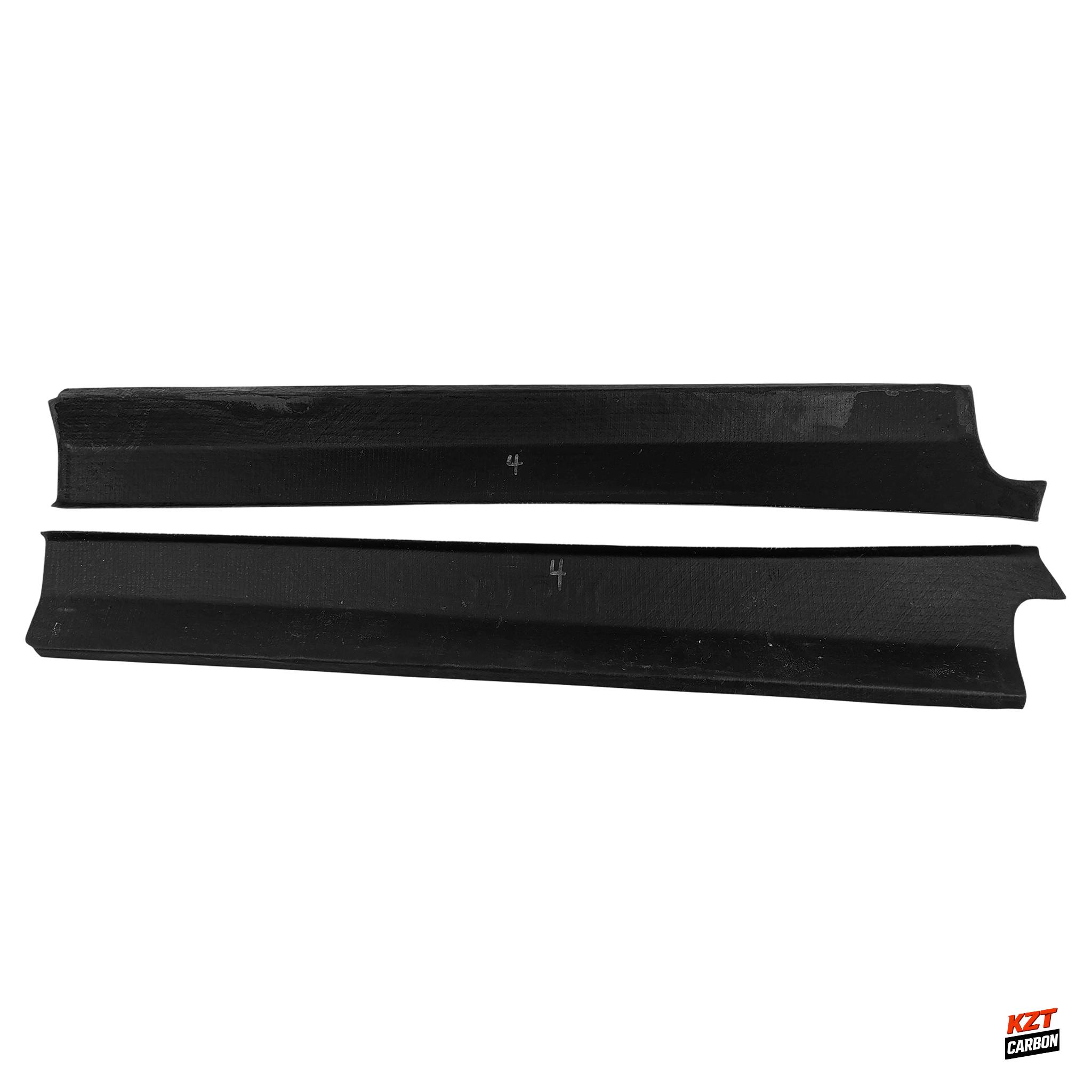 For Ferrari F430 F360 1K Plain Matte Carbon Door Sill Panel Plates W/letters