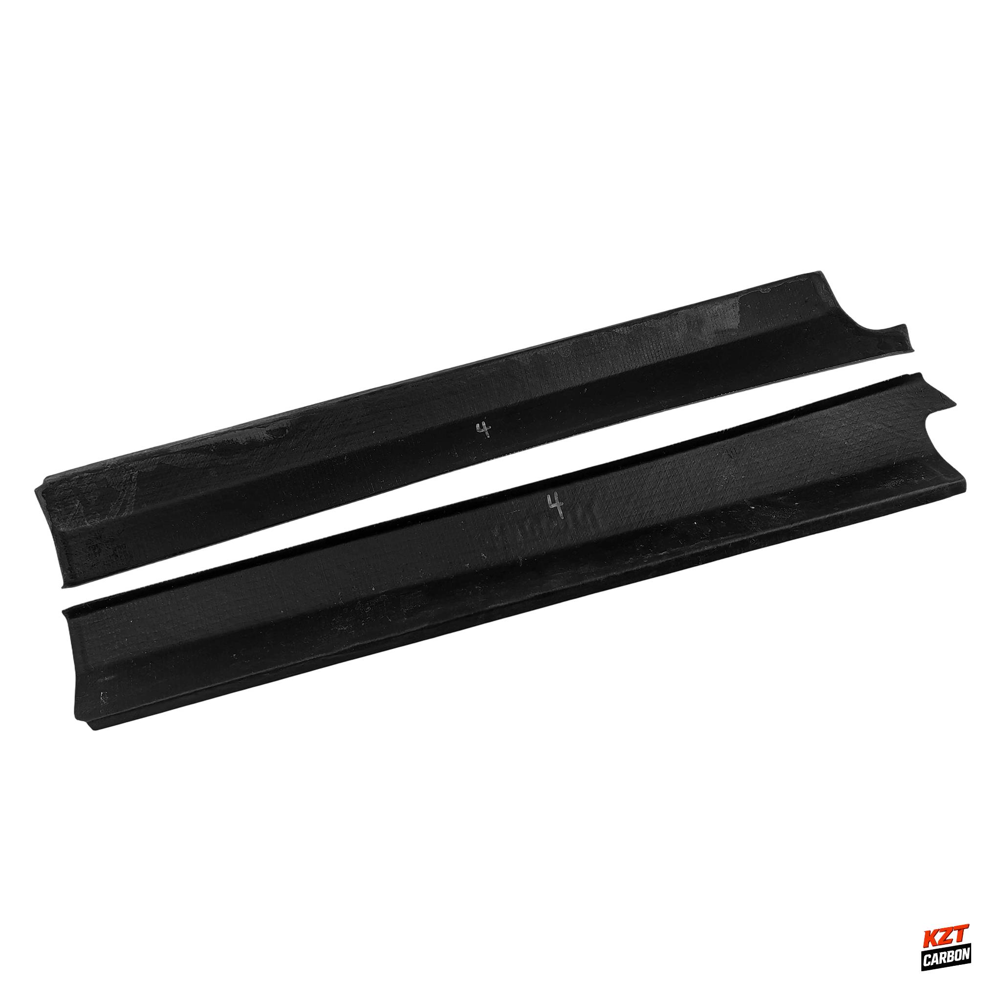 For Ferrari F430 F360 1K Plain Matte Carbon Door Sill Panel Plates W/letters