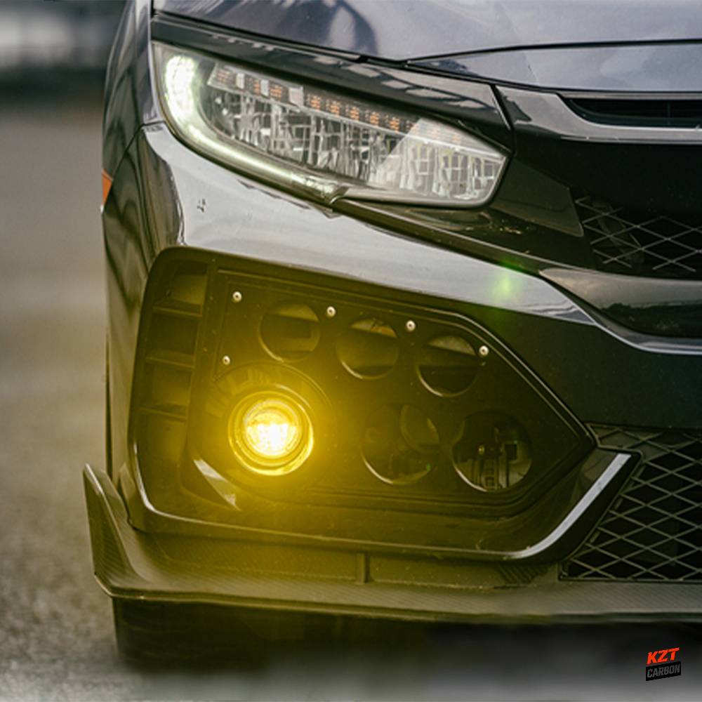 For Honda Civic 10th FC FK7 FK8 16-21 ABS Modified Front Bumper Fog Light Yellow