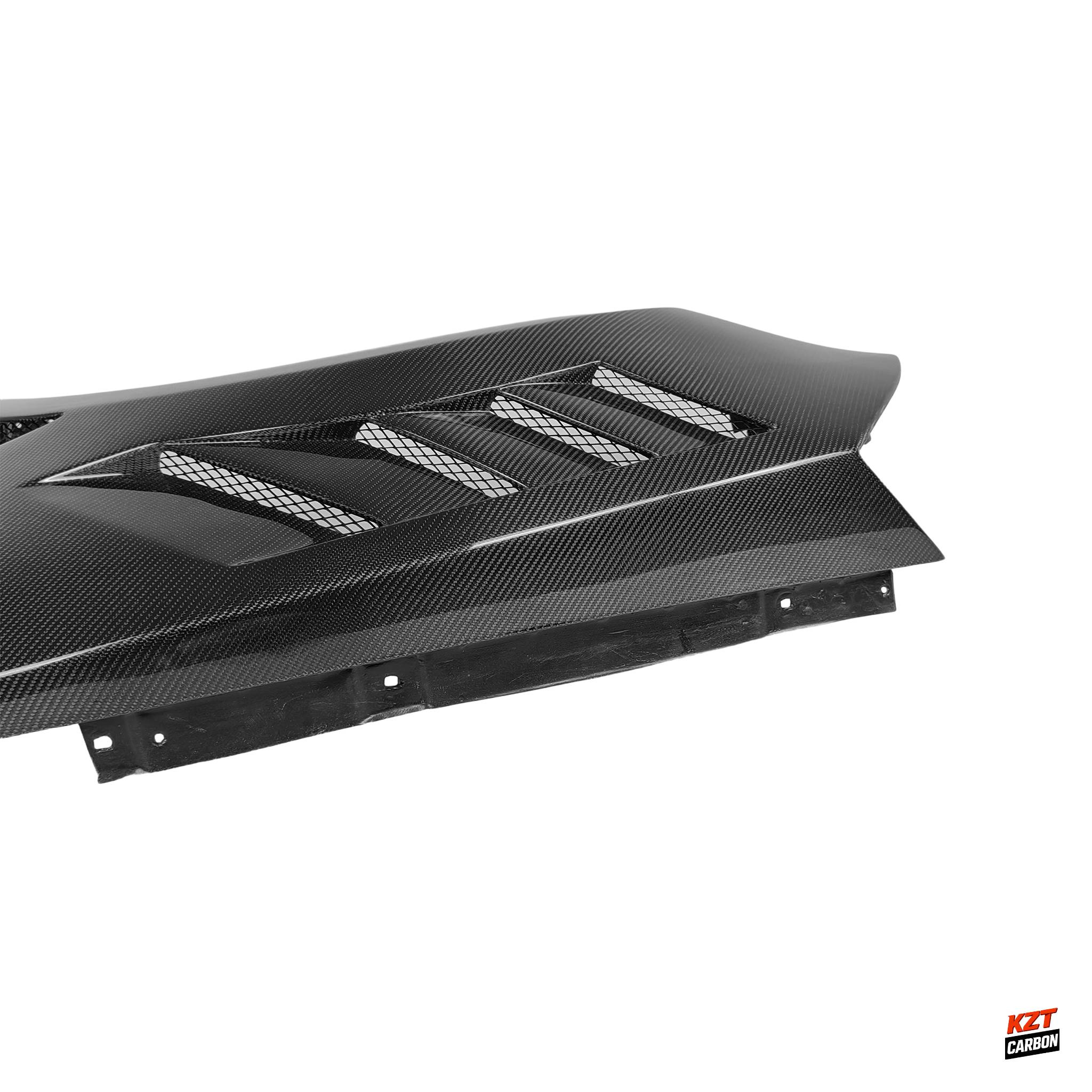 For Caddilac CTS 08-13 Coupe & Sedan Carbon KZ Style Front Vented Fender Pair