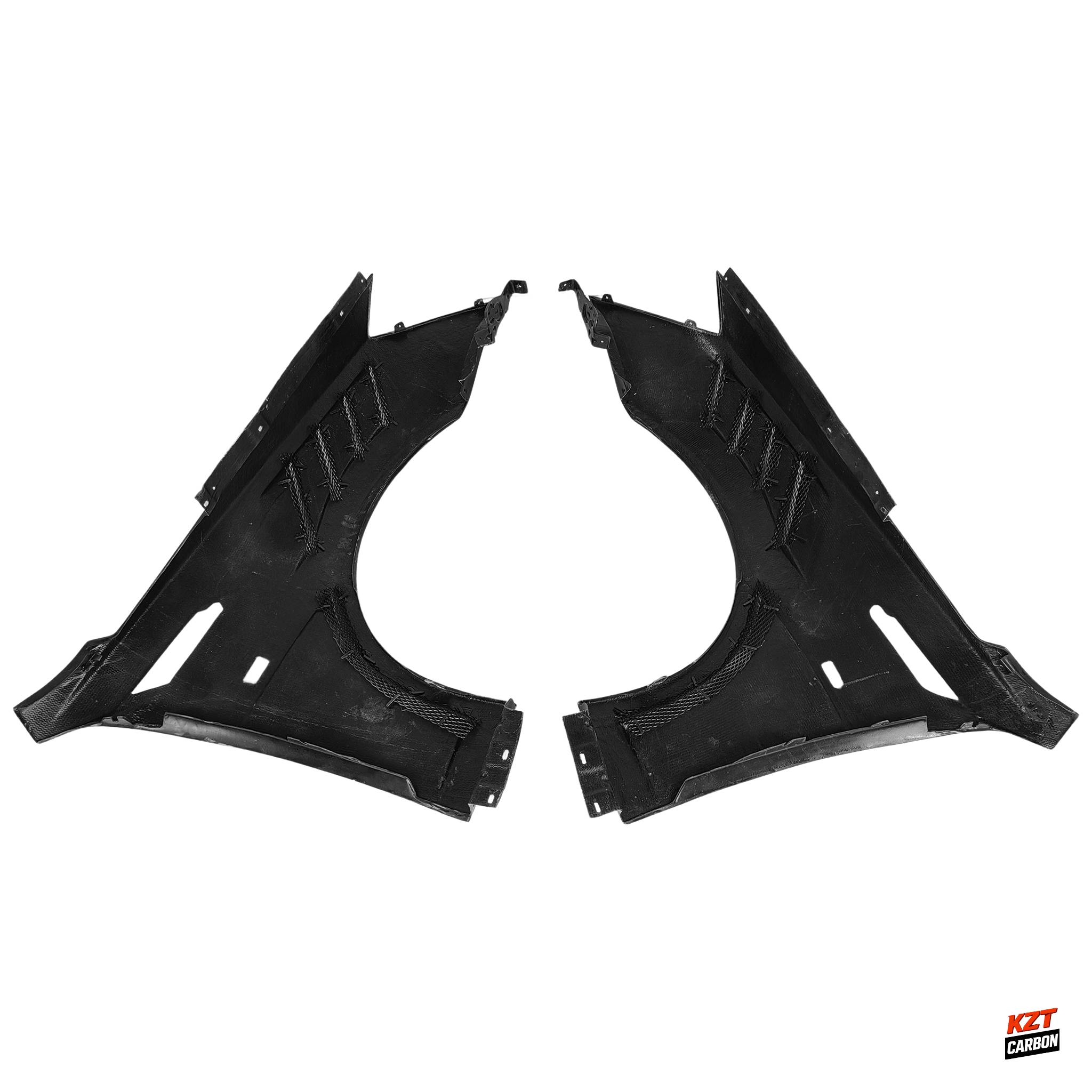For Caddilac CTS 08-13 Coupe & Sedan Carbon KZ Style Front Vented Fender Pair