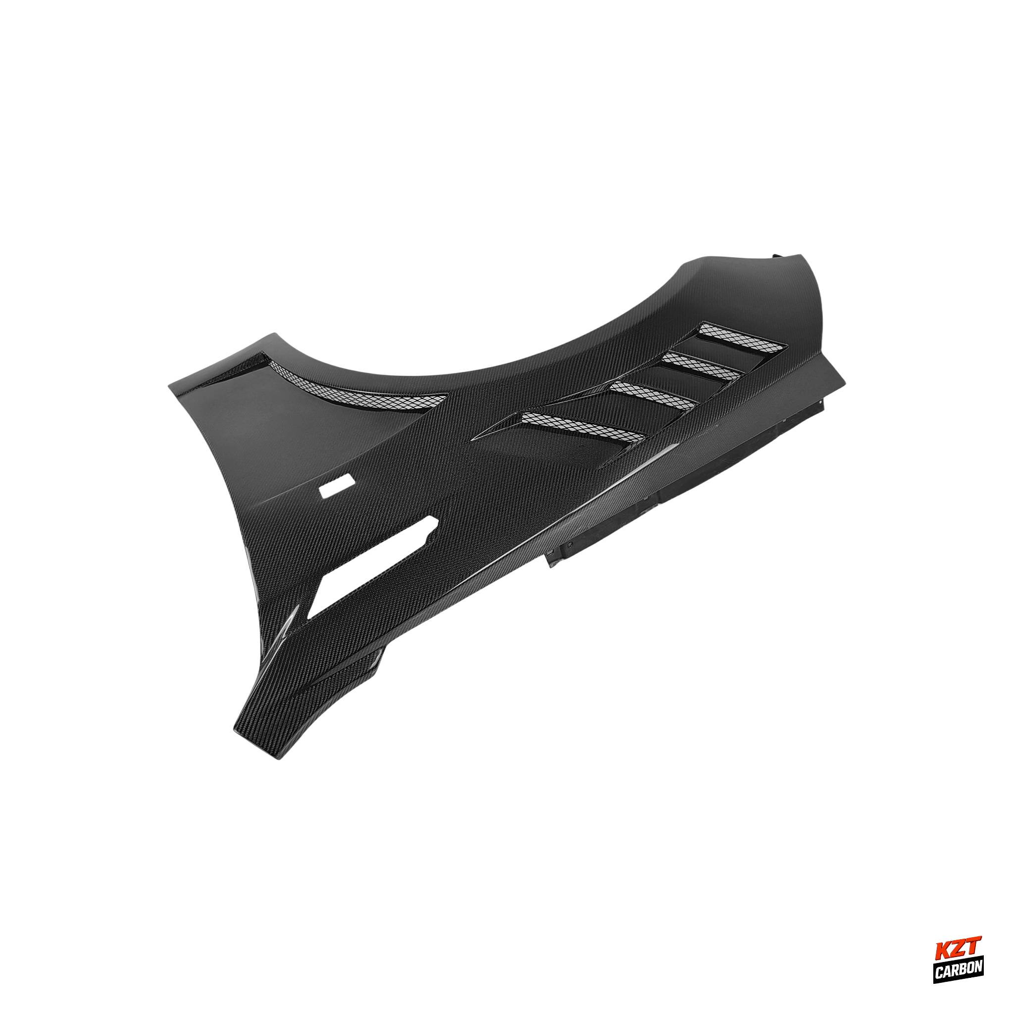 For Caddilac CTS 08-13 Coupe & Sedan Carbon KZ Style Front Vented Fender Pair