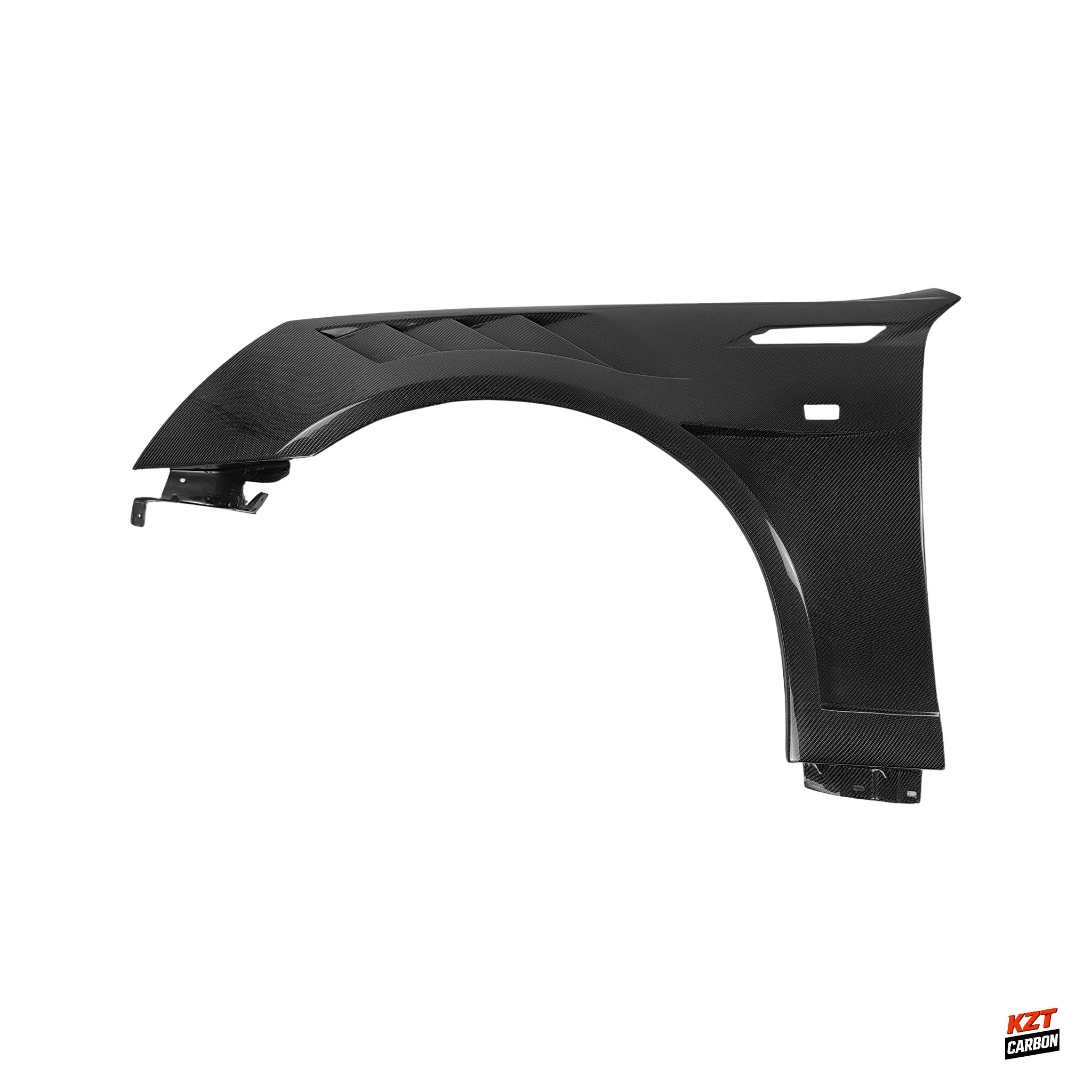 For Caddilac CTS 08-13 Coupe & Sedan Carbon KZ Style Front Vented Fender Pair