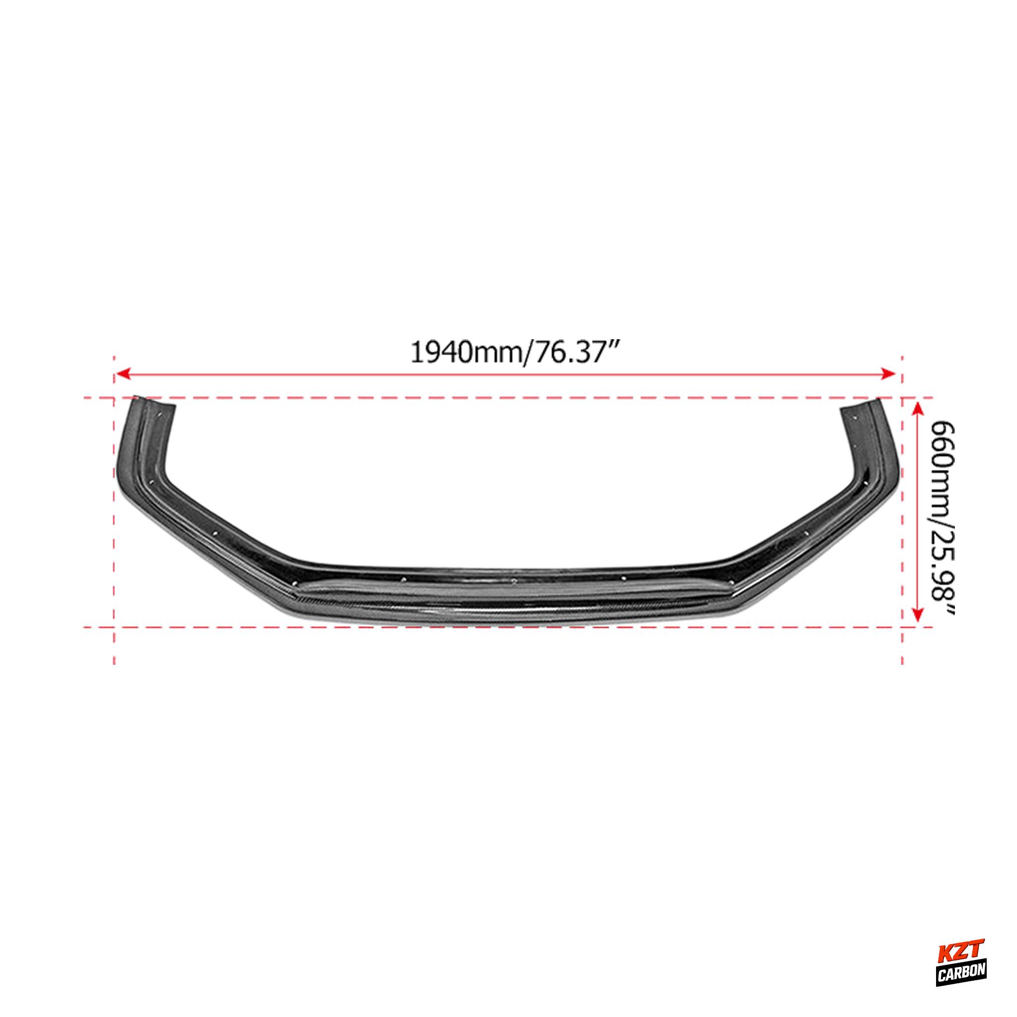 For Honda 17-21 Civic Type R FK8 VRS-W Type Carbon Fiber Extension Front Lip
