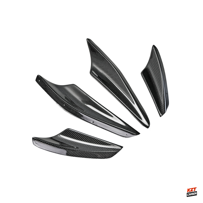 For Mitsubishi Evolution X EVO 10 CZ4A 07-16 VRS Carbon Front Bumper Canard 4pcs