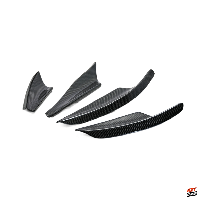 For Mitsubishi Evolution X EVO 10 CZ4A 07-16 VRS Carbon Front Bumper Canard 4pcs