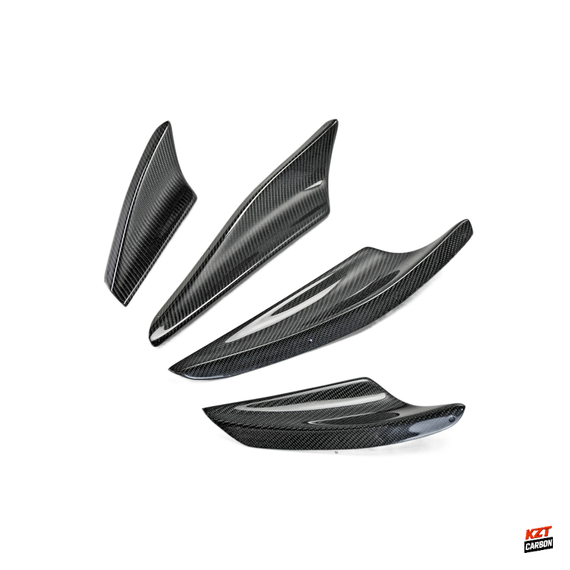 For Mitsubishi Evolution X EVO 10 CZ4A 07-16 VRS Carbon Front Bumper Canard 4pcs