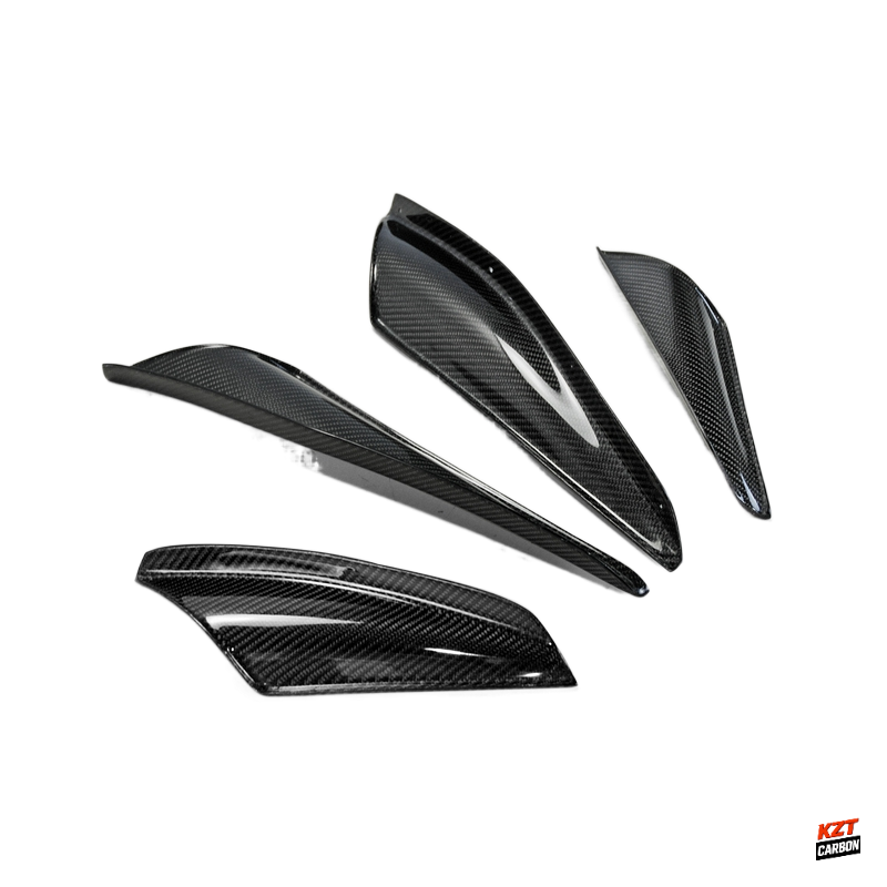 For Mitsubishi Evolution X EVO 10 CZ4A 07-16 VRS Carbon Front Bumper Canard 4pcs
