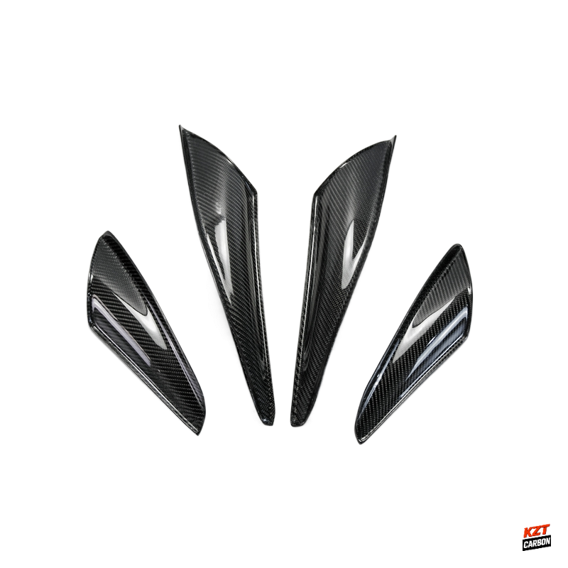 For Mitsubishi Evolution X EVO 10 CZ4A 07-16 VRS Carbon Front Bumper Canard 4pcs
