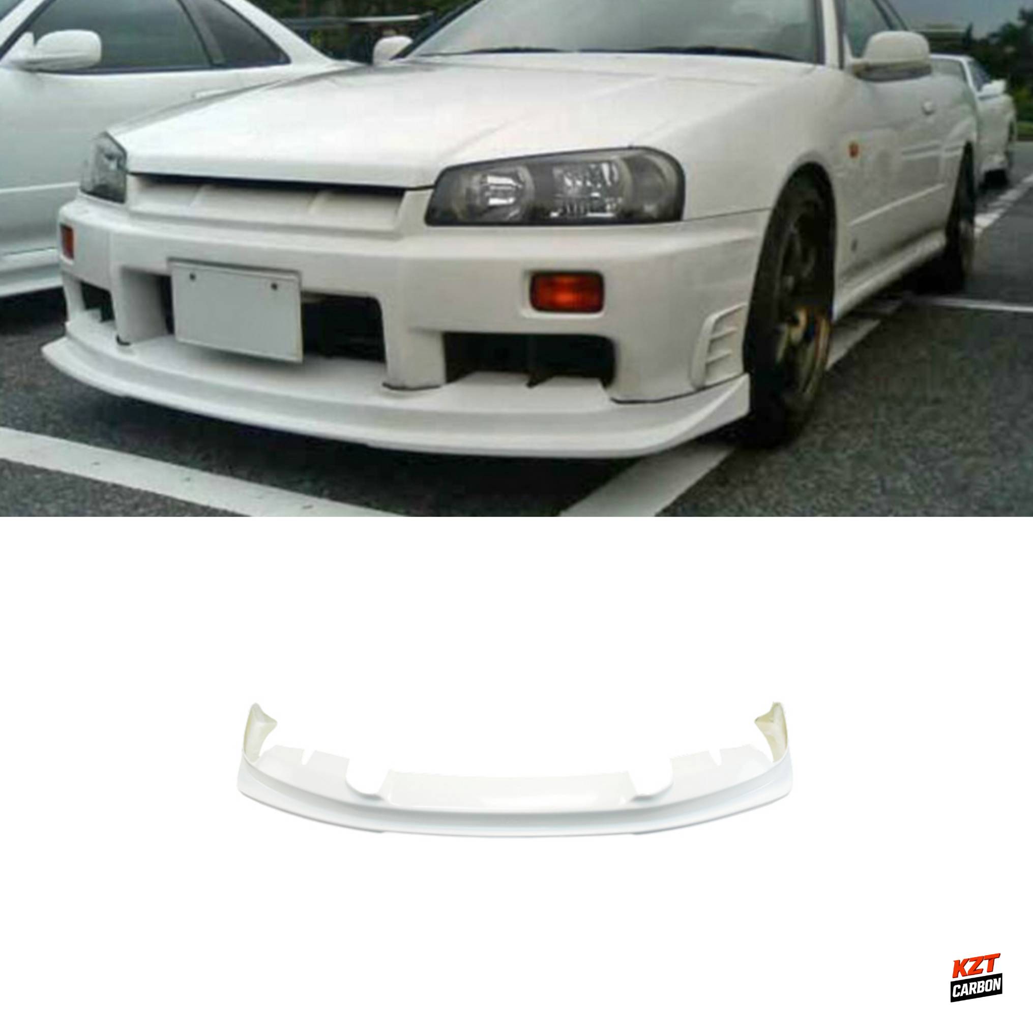 For Nissan Skyline R34 GTT Only ER34 HSM Type FRP Front Lip (Pre-facelift Only)