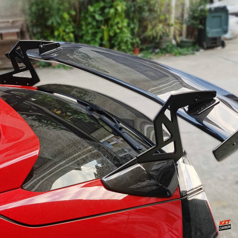 For Honda Civic Type R FK8 17-21 Plain Carbon SPN Style Rear Trunk GT Spoiler