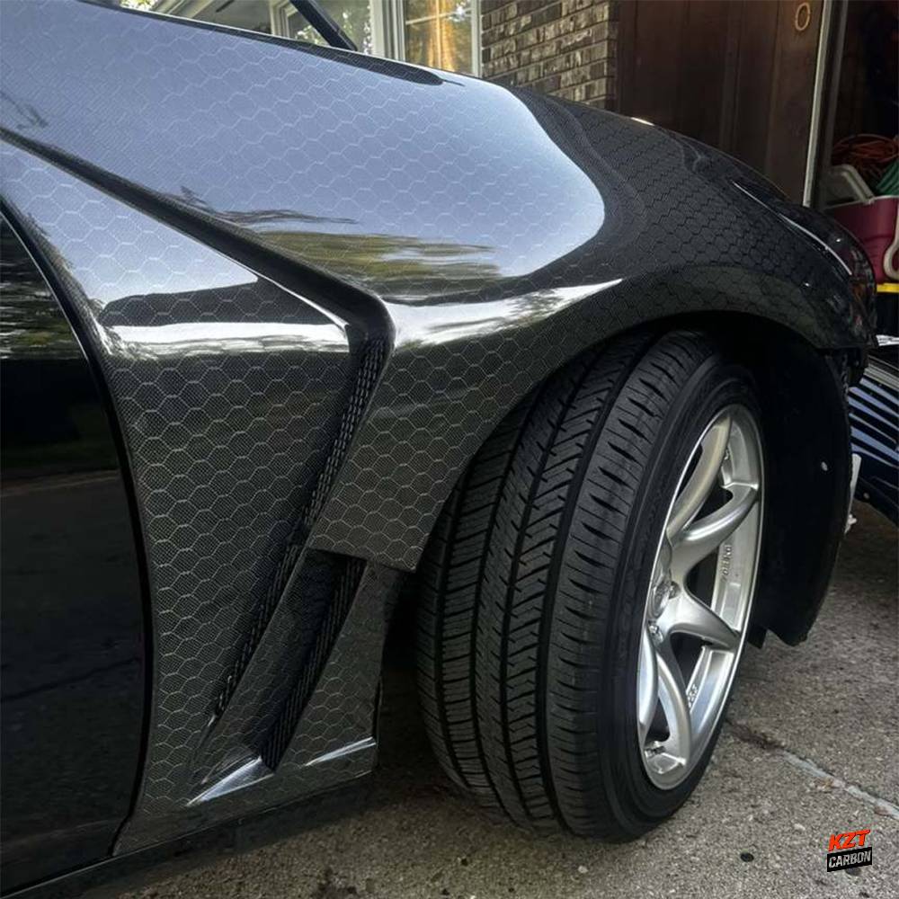 For Infiniti G37 Q40 4 Door Sedan 08-13 Honeycomb Carbon HT Style Vented Front Fender