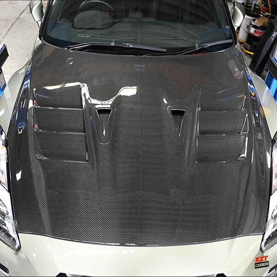 For Nissan GTR R35 Coupe 13-24 Carbon Fiber TS Style Front Vented Cooling Hood