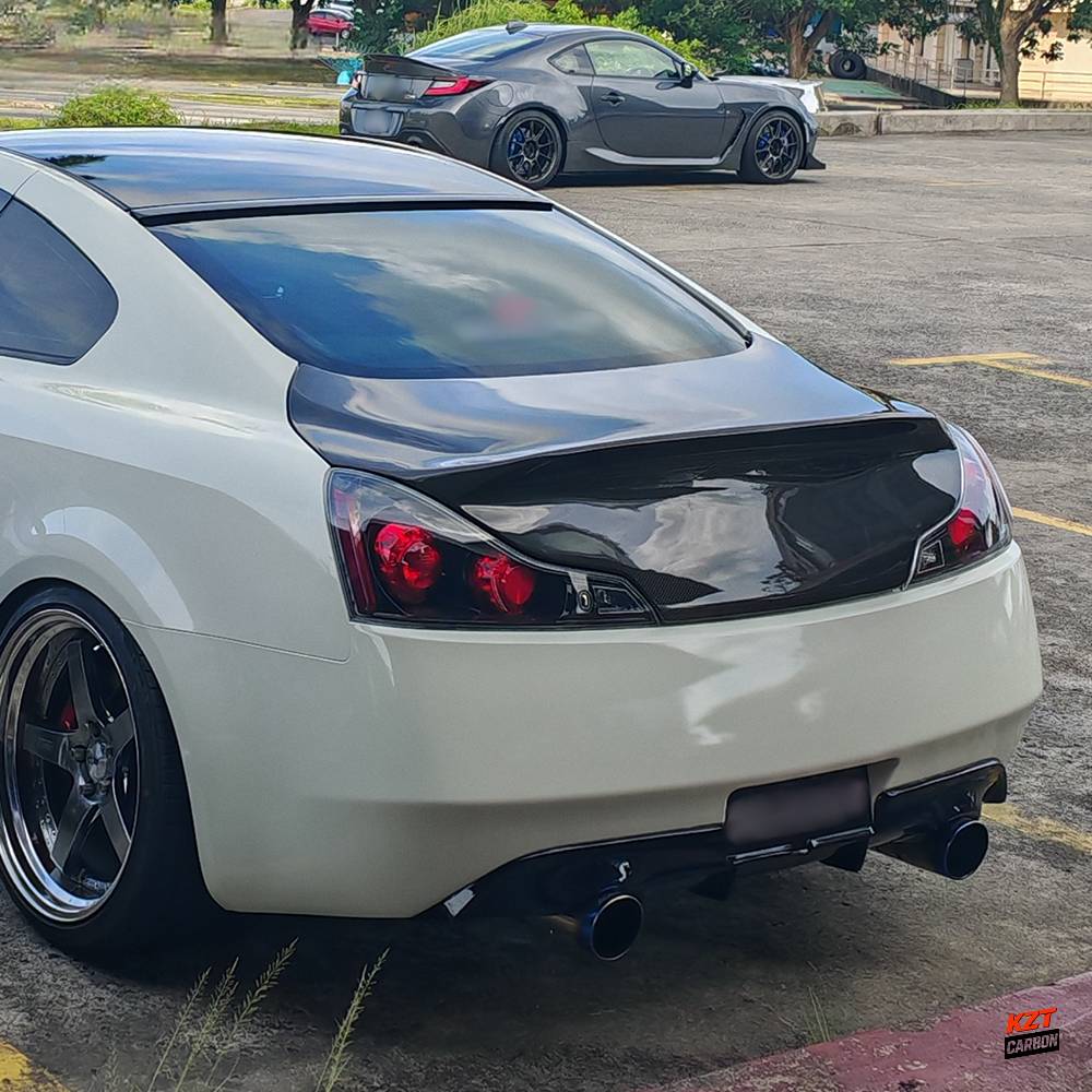 For Infiniti G37 Q40 2 Door Coupe 08-13 Carbon DC Style Rear Trunk (No Camera Hole)