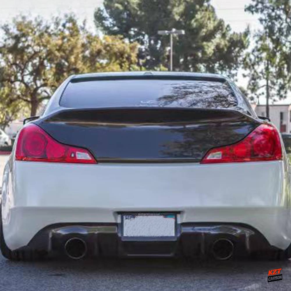 For Infiniti G37 Q40 2 Door Coupe 08-13 Carbon DC Style Rear Trunk (No Camera Hole)