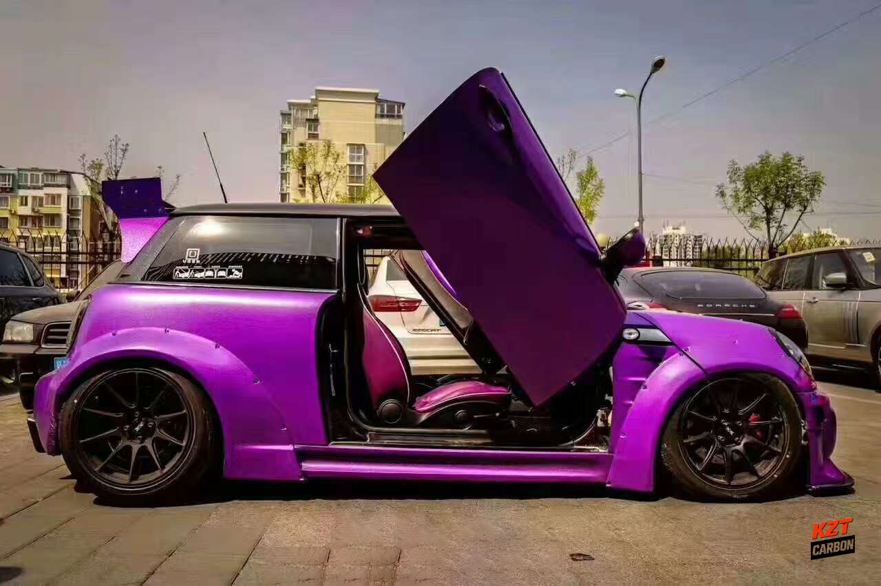 For Mini R56 3D Hatchback 06-13 Fiberglass Unpaint L Style Wide Body Kits 19pcs