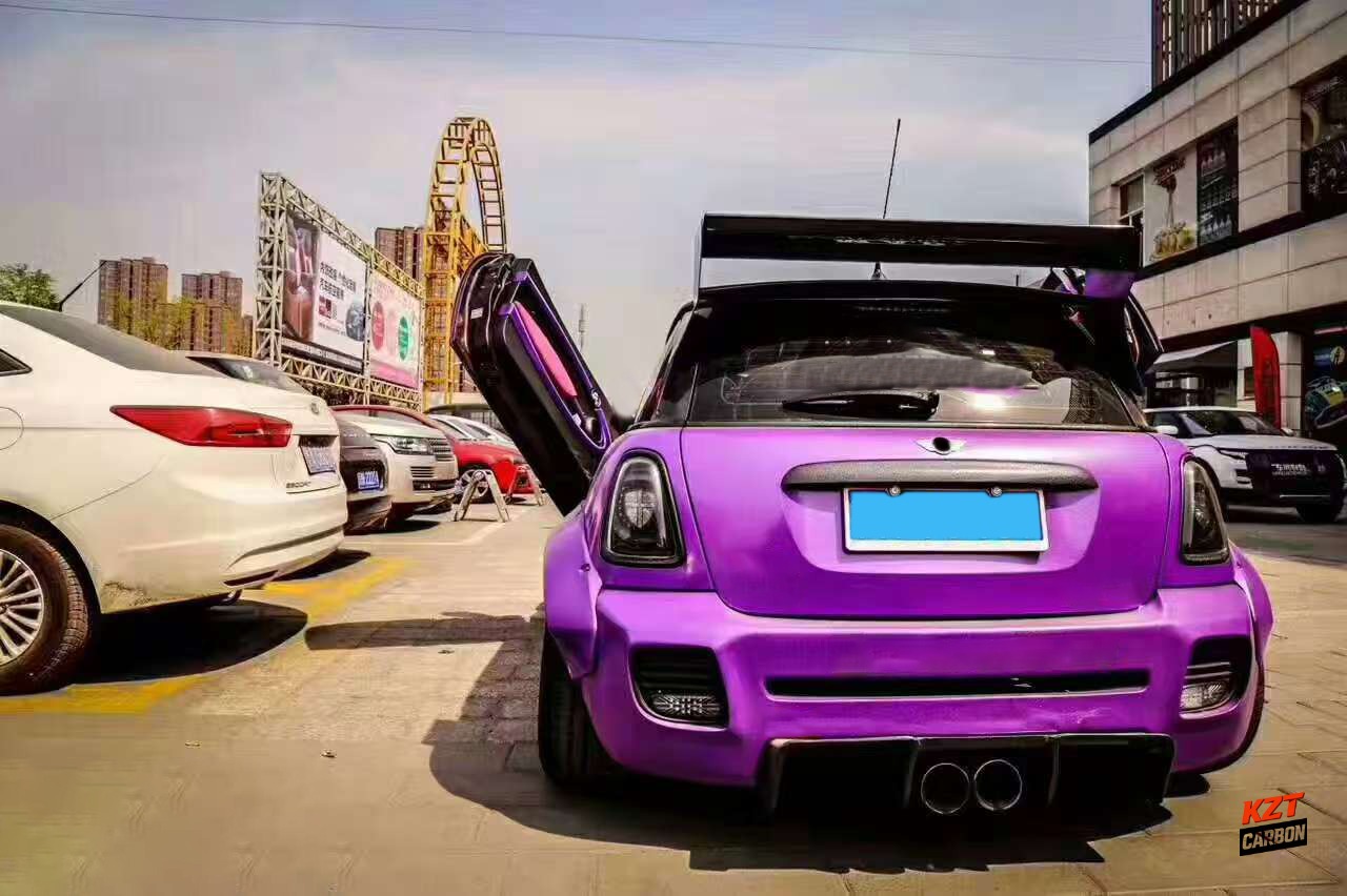 For Mini R56 3D Hatchback 06-13 Fiberglass Unpaint L Style Wide Body Kits 19pcs