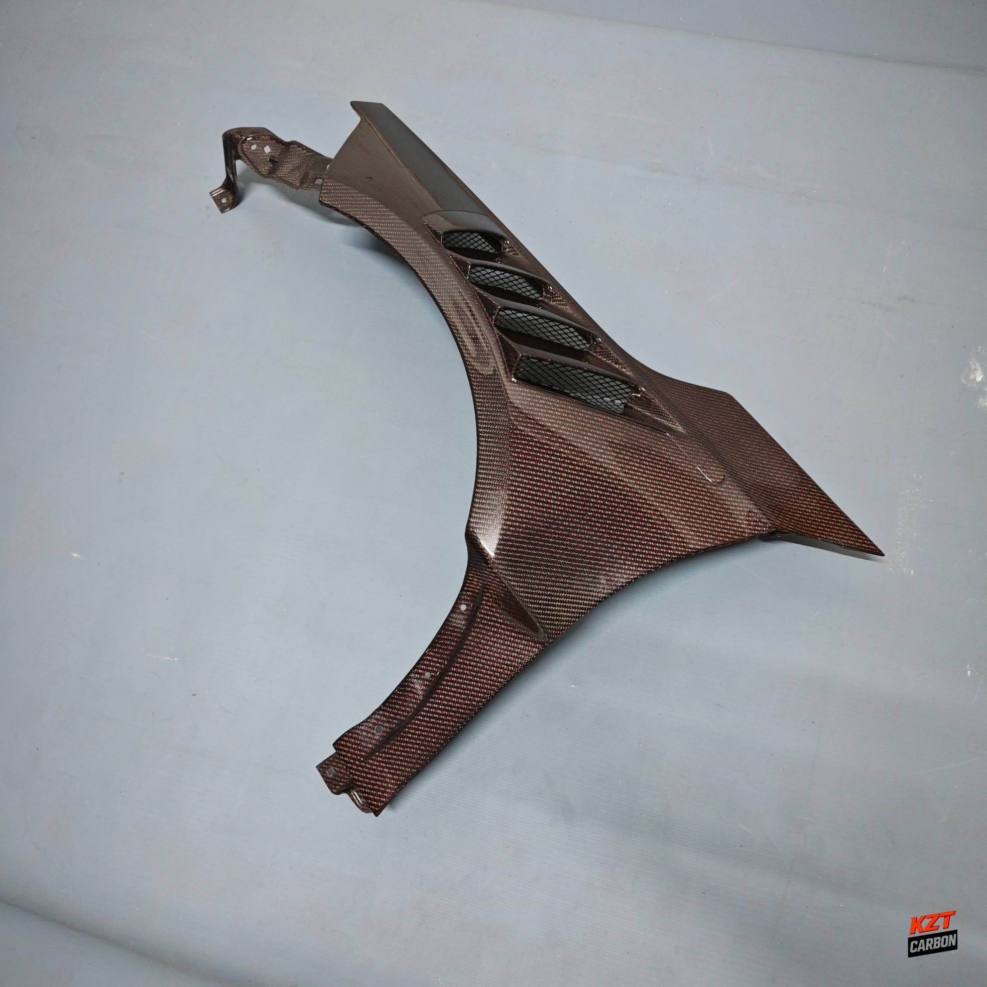 For Honda Civic Type R FL5 KZ Style Carbon Fiber Cooling Vented Front Fender 2pc