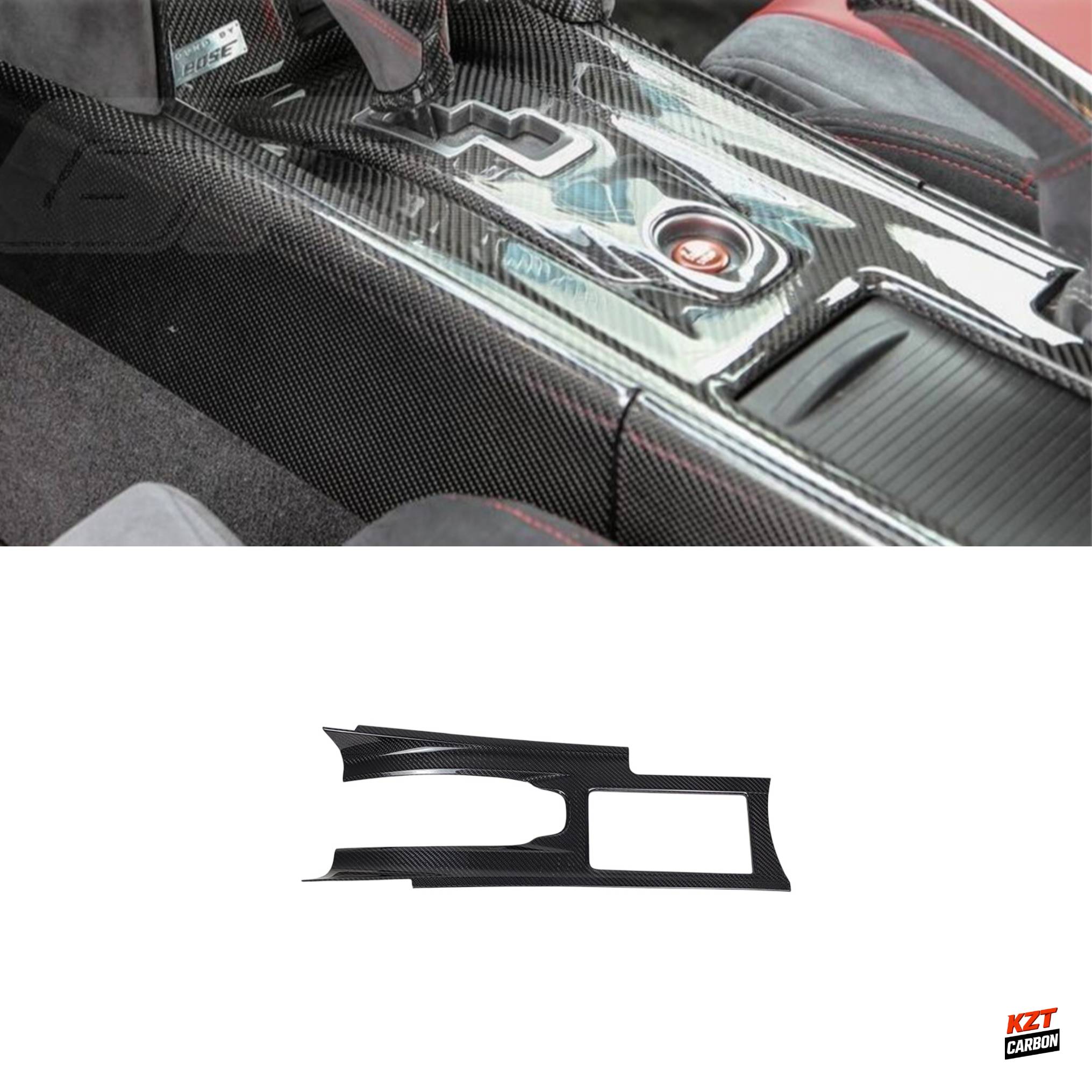 For Nissan R35 GTR (08-16 RHD Only) Dry Carbon Interior Center Console Cover