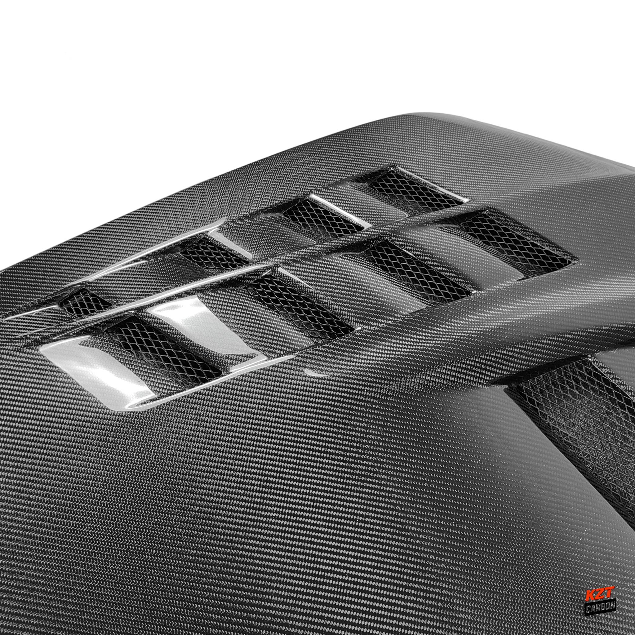 For Mitsubishi Evolution EVO 7 8 9 01-07 Carbon Fiber VTX Type Front Vented Hood