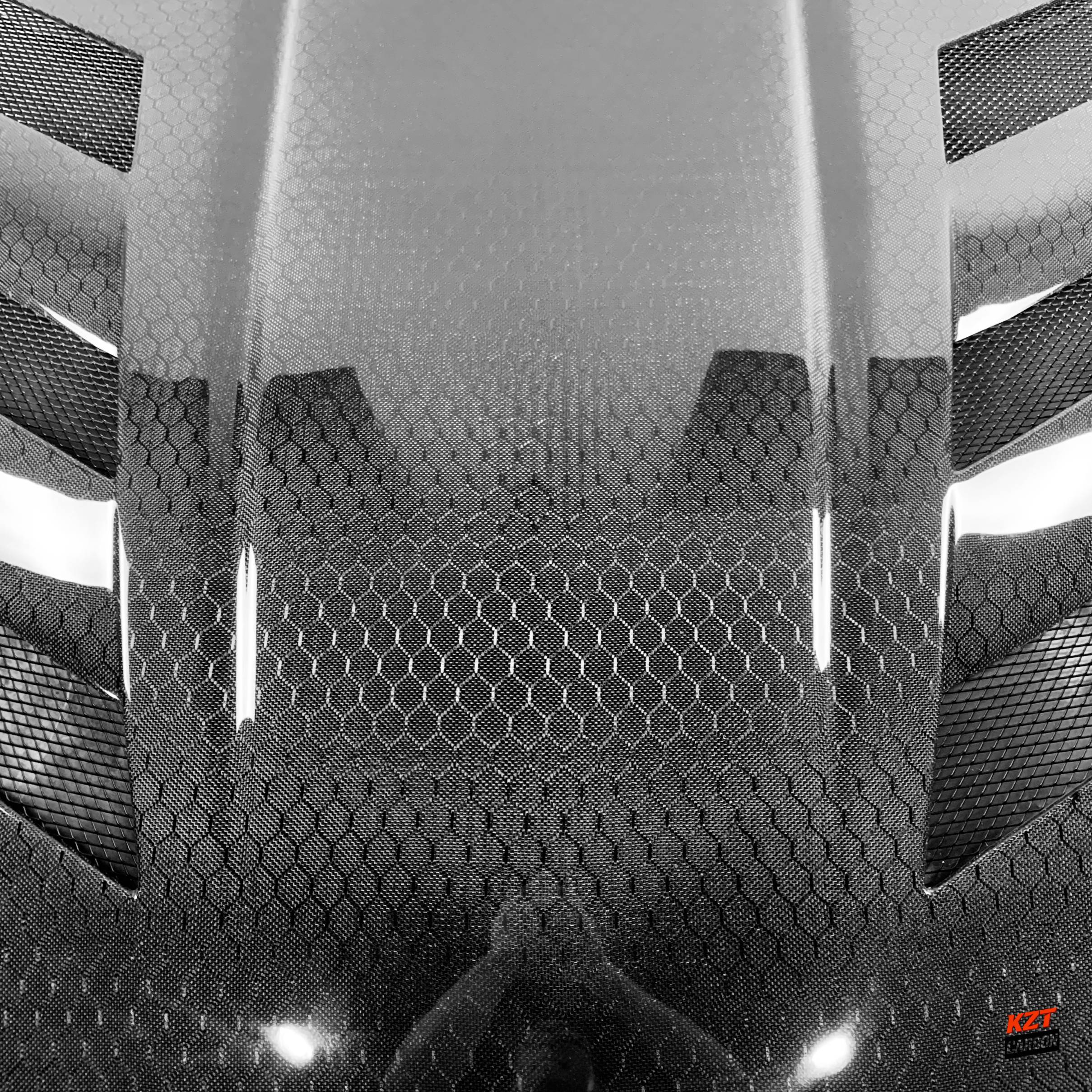 For Infiniti G37 Q40 4 Door Sedan 2008-13 Honeycomb Carbon Fiber KZ Style Hood