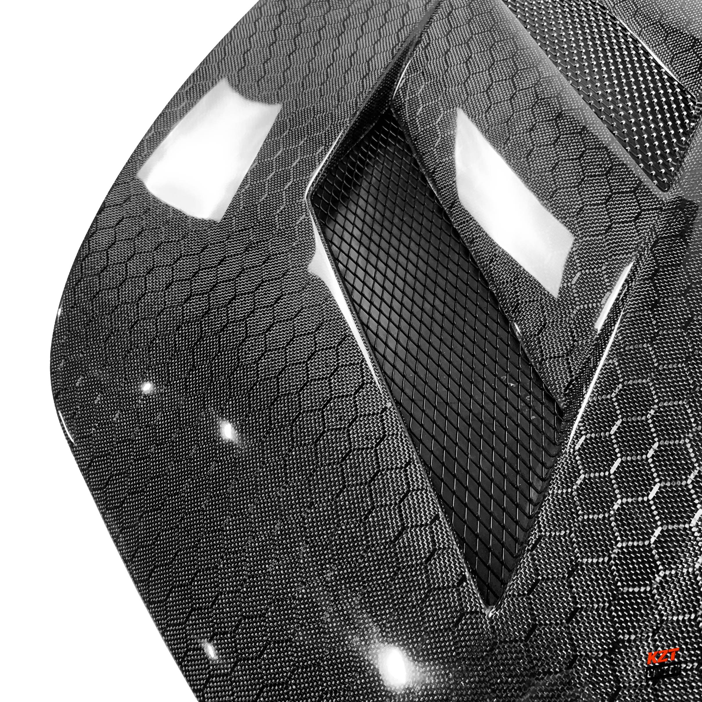For Infiniti G37 Q40 4 Door Sedan 2008-13 Honeycomb Carbon Fiber KZ Style Hood