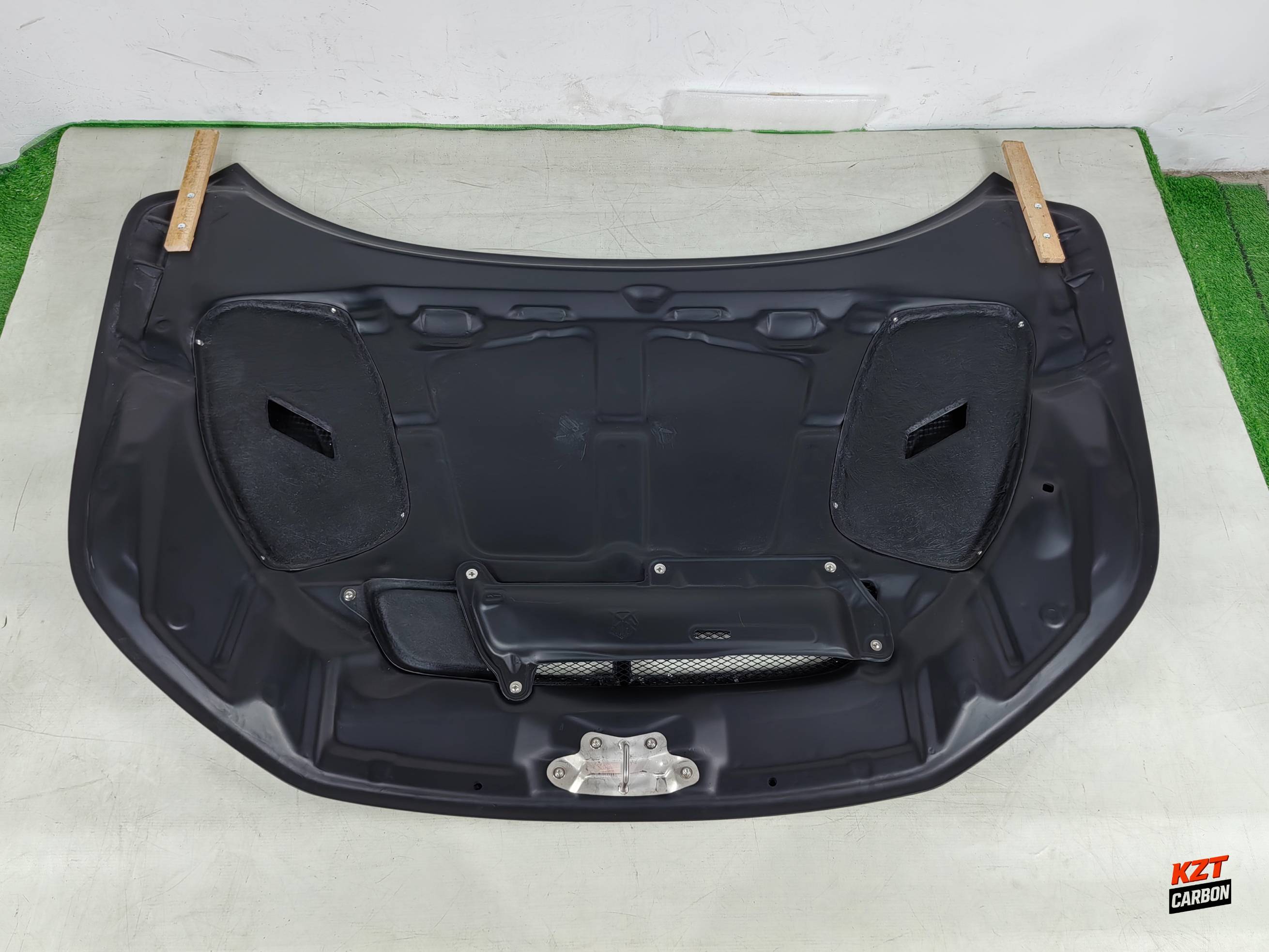 For Honda Civic FL5 Type R Red Carbon Fiber Vented Front Bumper Hood Bonnet