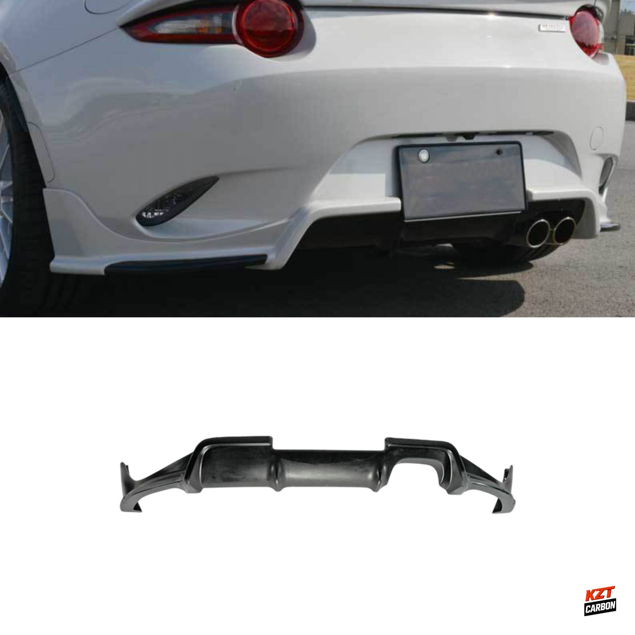 For Mazda MX5 ND Roadster ESQ Style Fiberglass Unpaint Rear Diffuser Lip