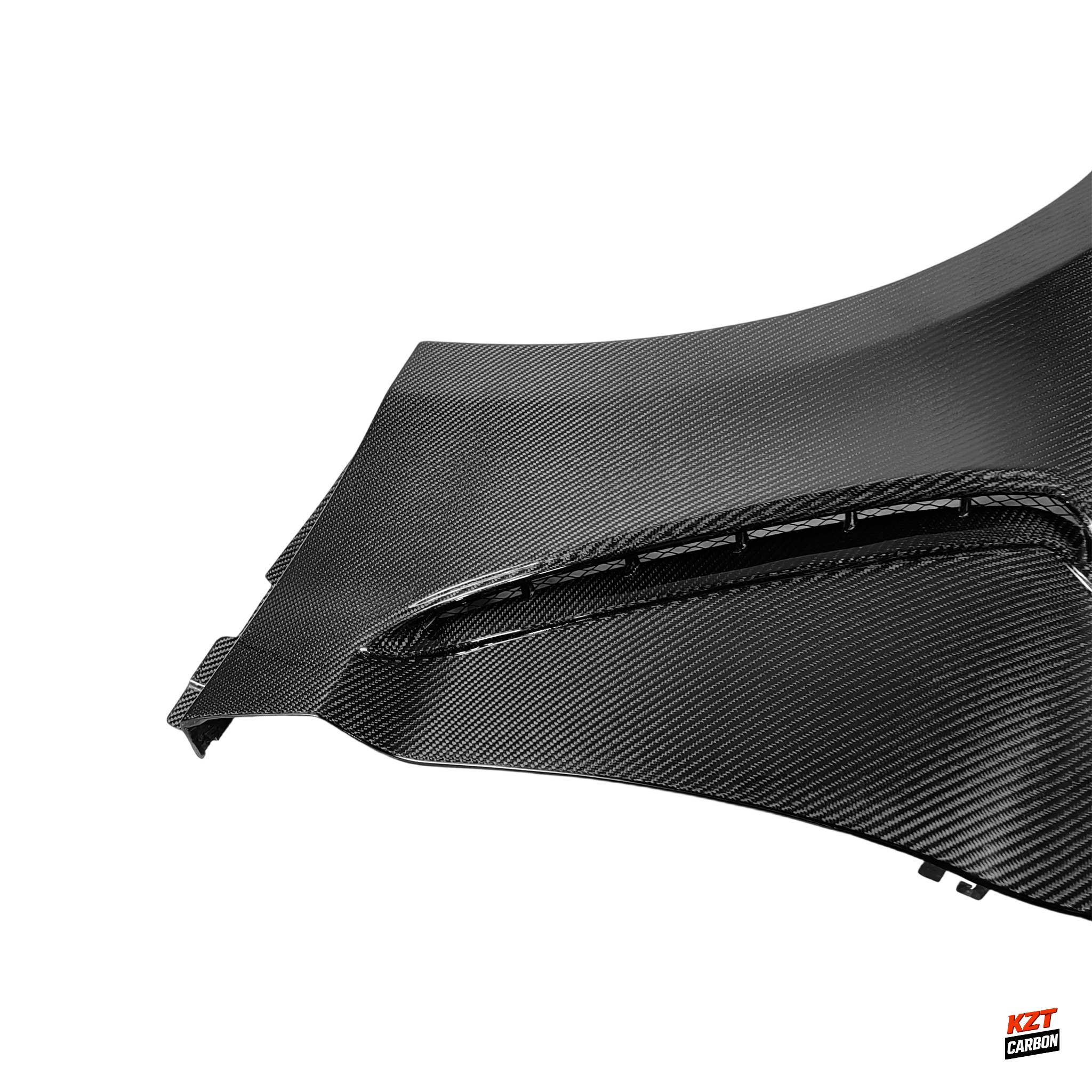 For Ford Mustang 2018-23 Only Carbon GT350 Style Front Bumper Vented Fender Pair